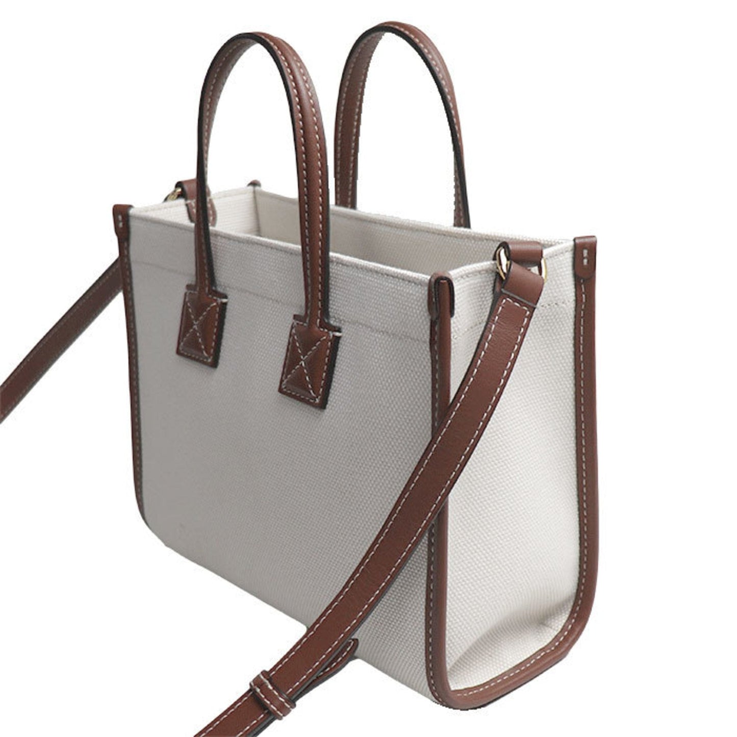 Burberry Brown Canvas Leather Shoulder Bag ( )