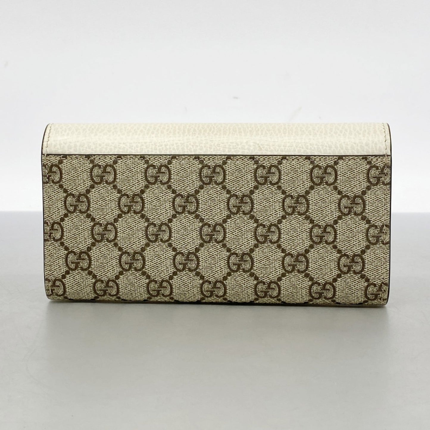 Gucci Beige Ivory Pvc Long Wallet (Bi-Fold) ( )