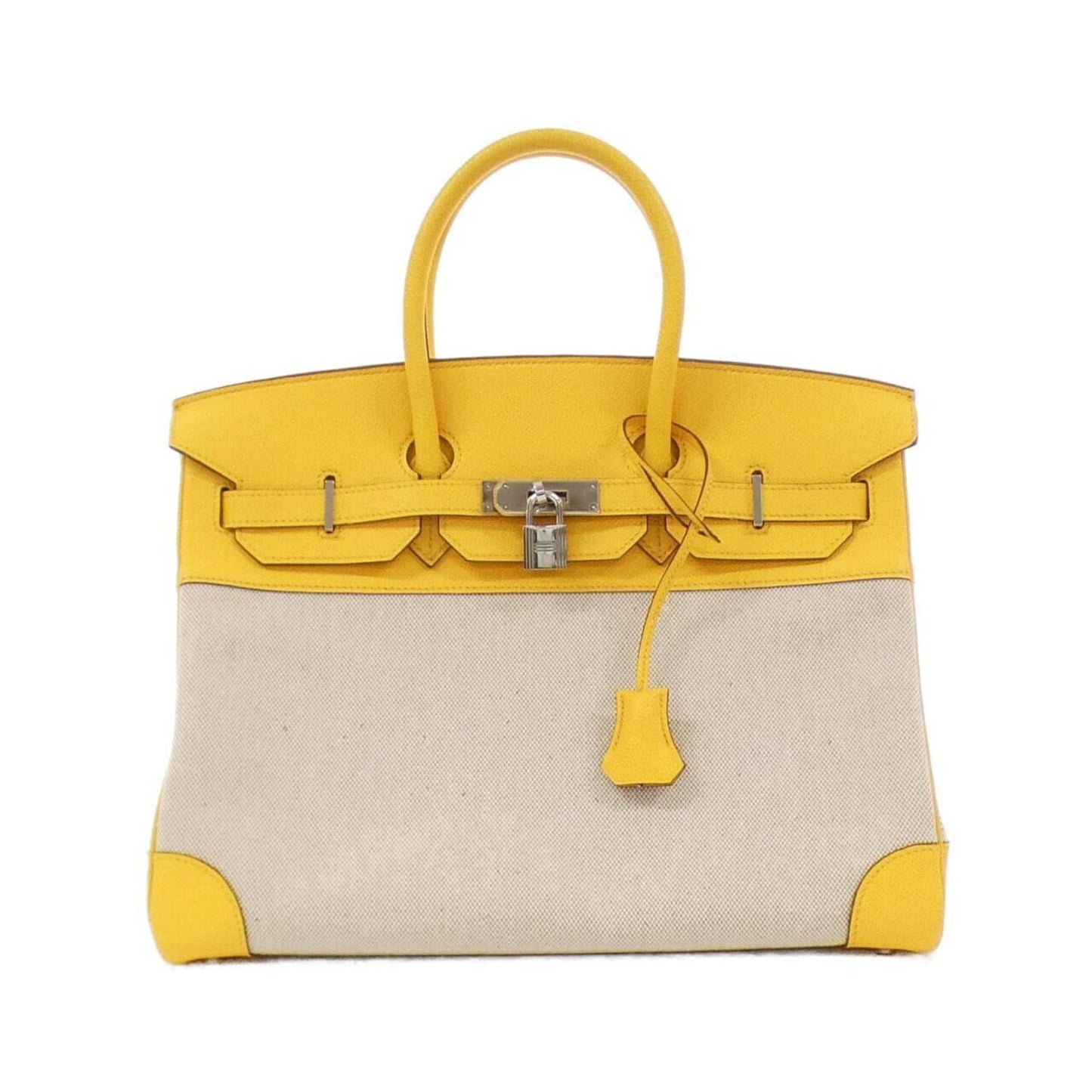 Hermes Jaune Toile H Epsom Leather Handbag ( )
