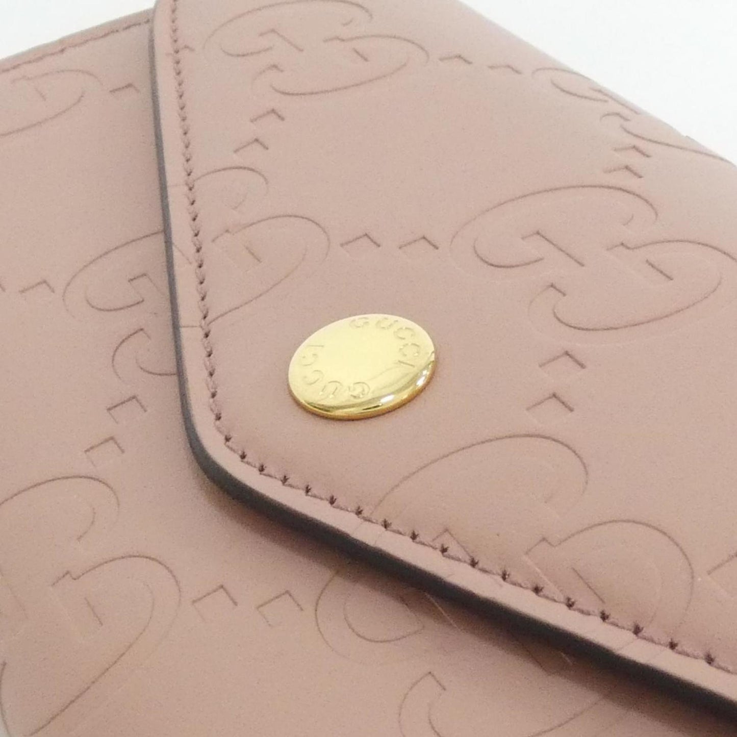 Gucci Rose Pink Gg Leather Long Wallet (Bi-Fold) ( )