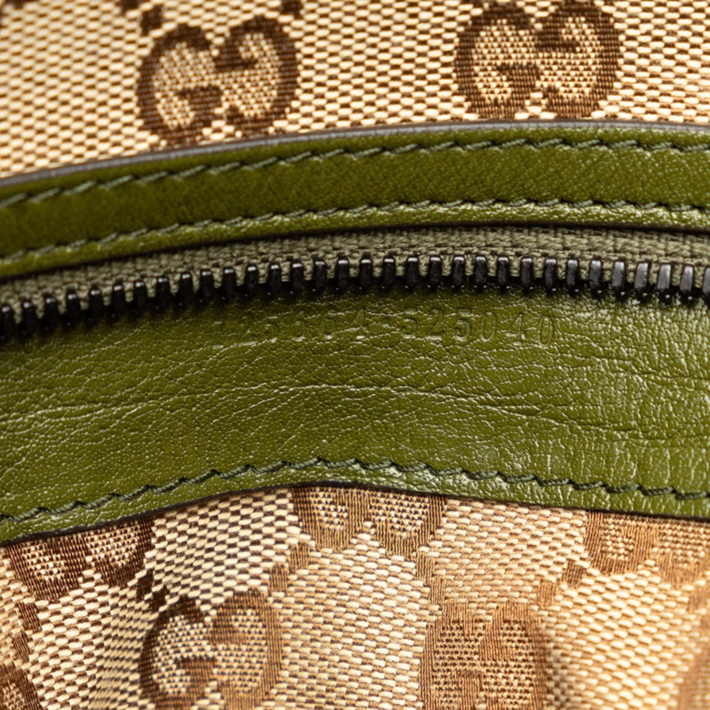 Gucci Khaki Leather Tote Bag ( )