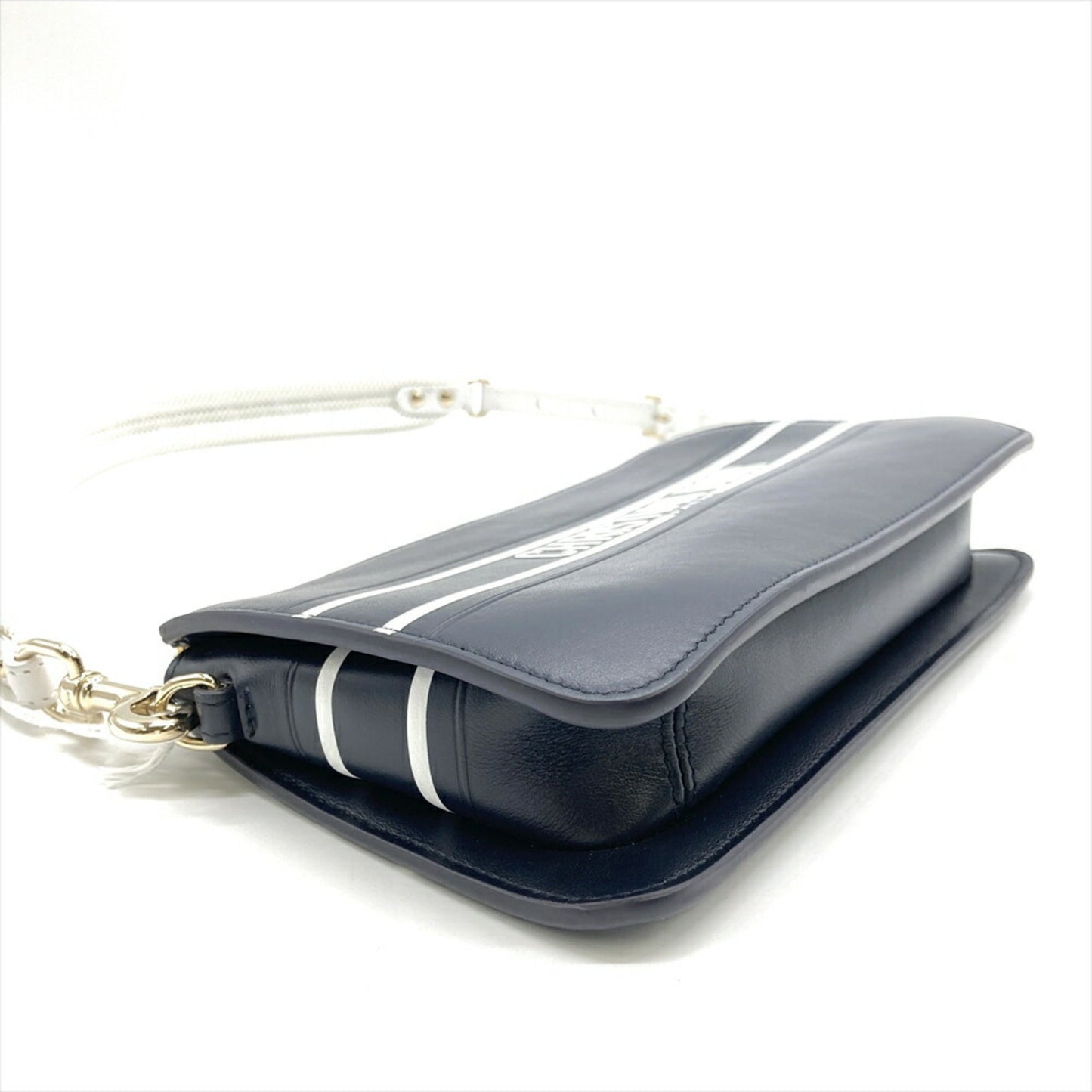 Christian Dior Navy Leather Shoulder Bag ()
