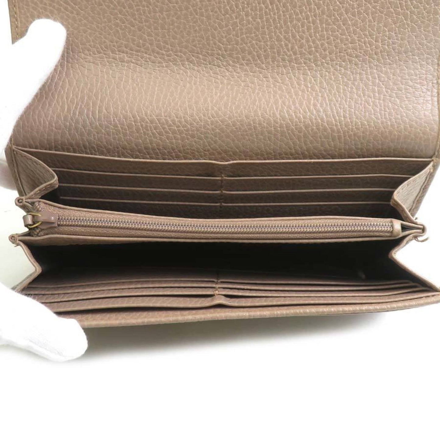Gucci Beige Leather Long Wallet (Bi-Fold) ( )