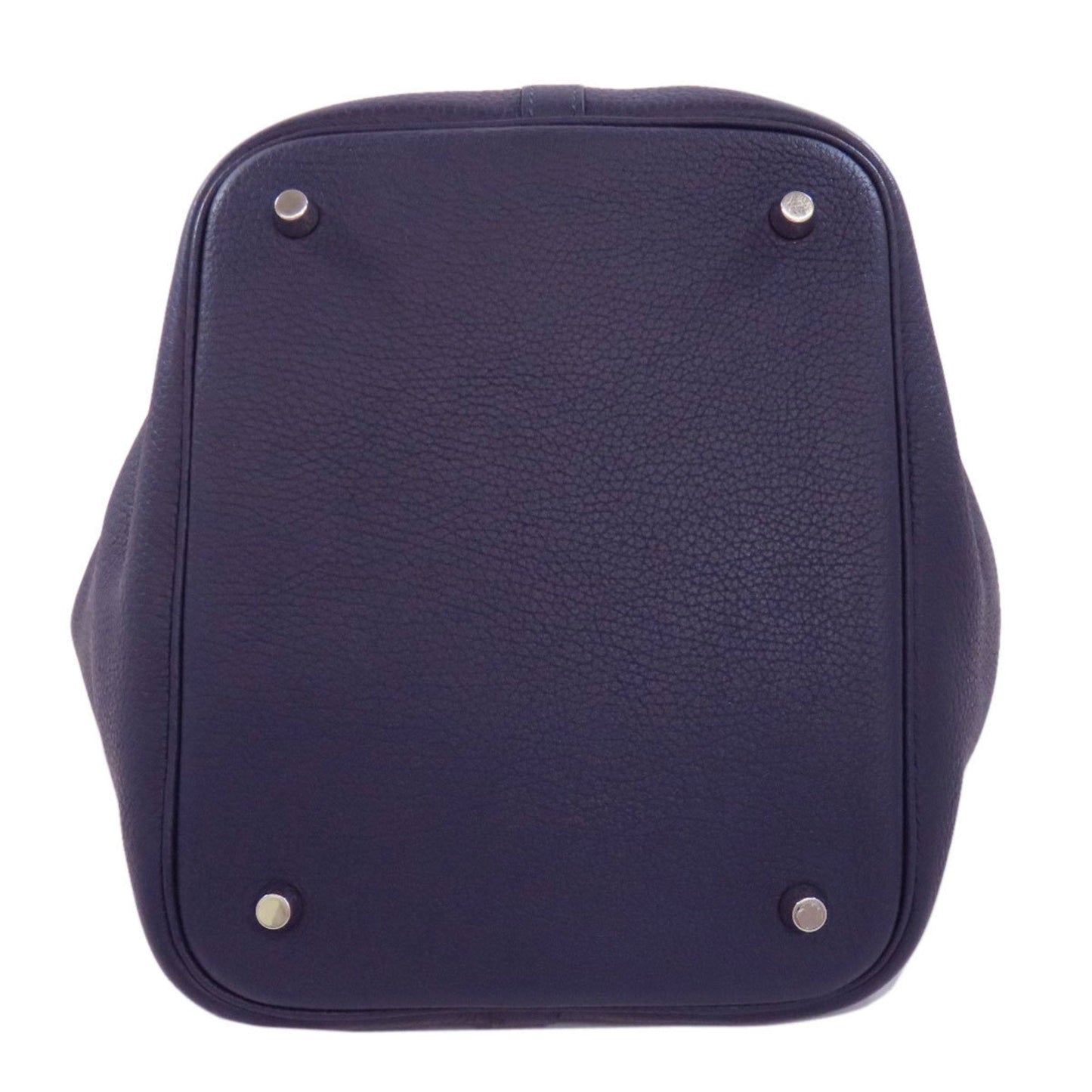 Hermes Navy Taurillon Clemence Leather Handbag ( )