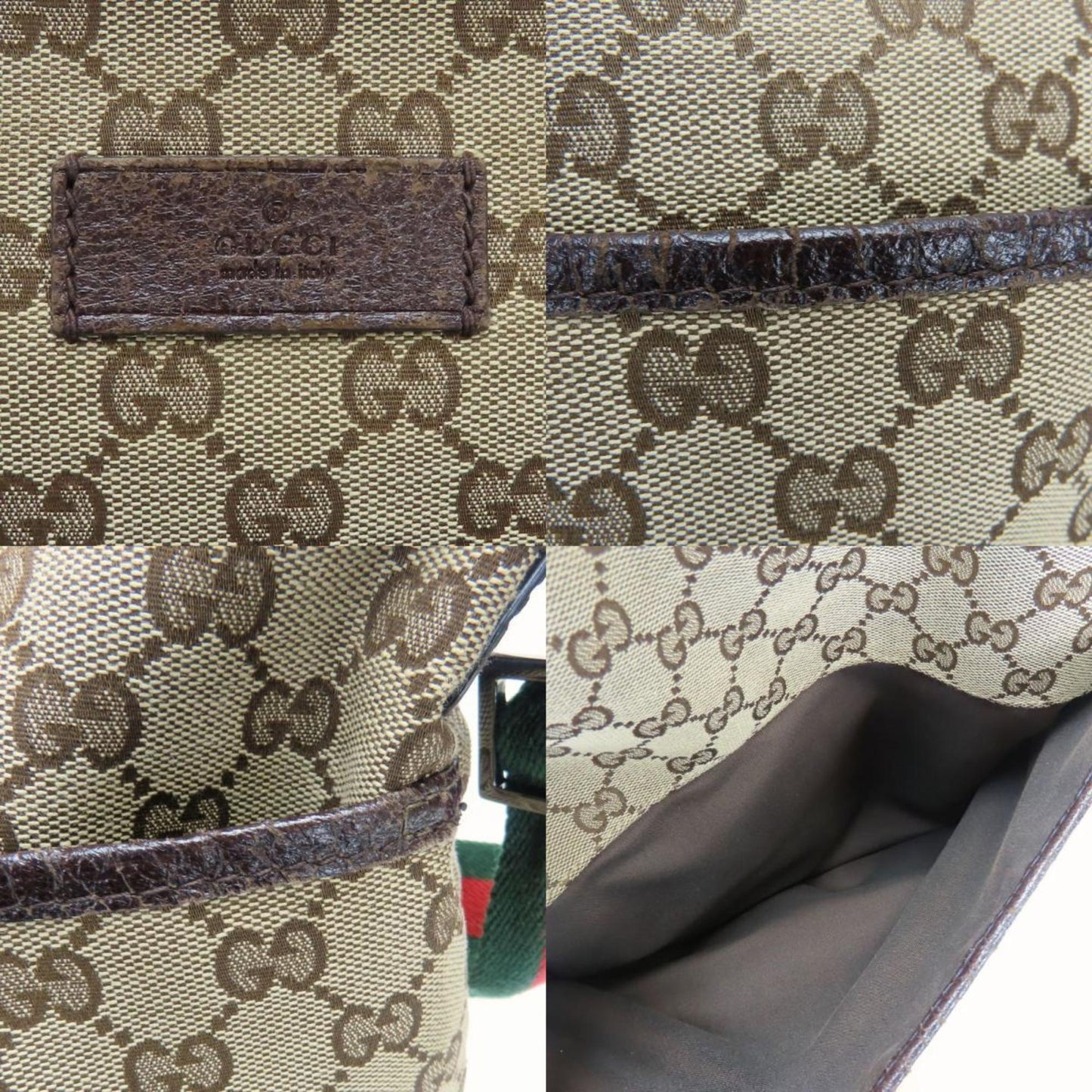 Gucci Beige Gg Canvas Shoulder Bag ( )