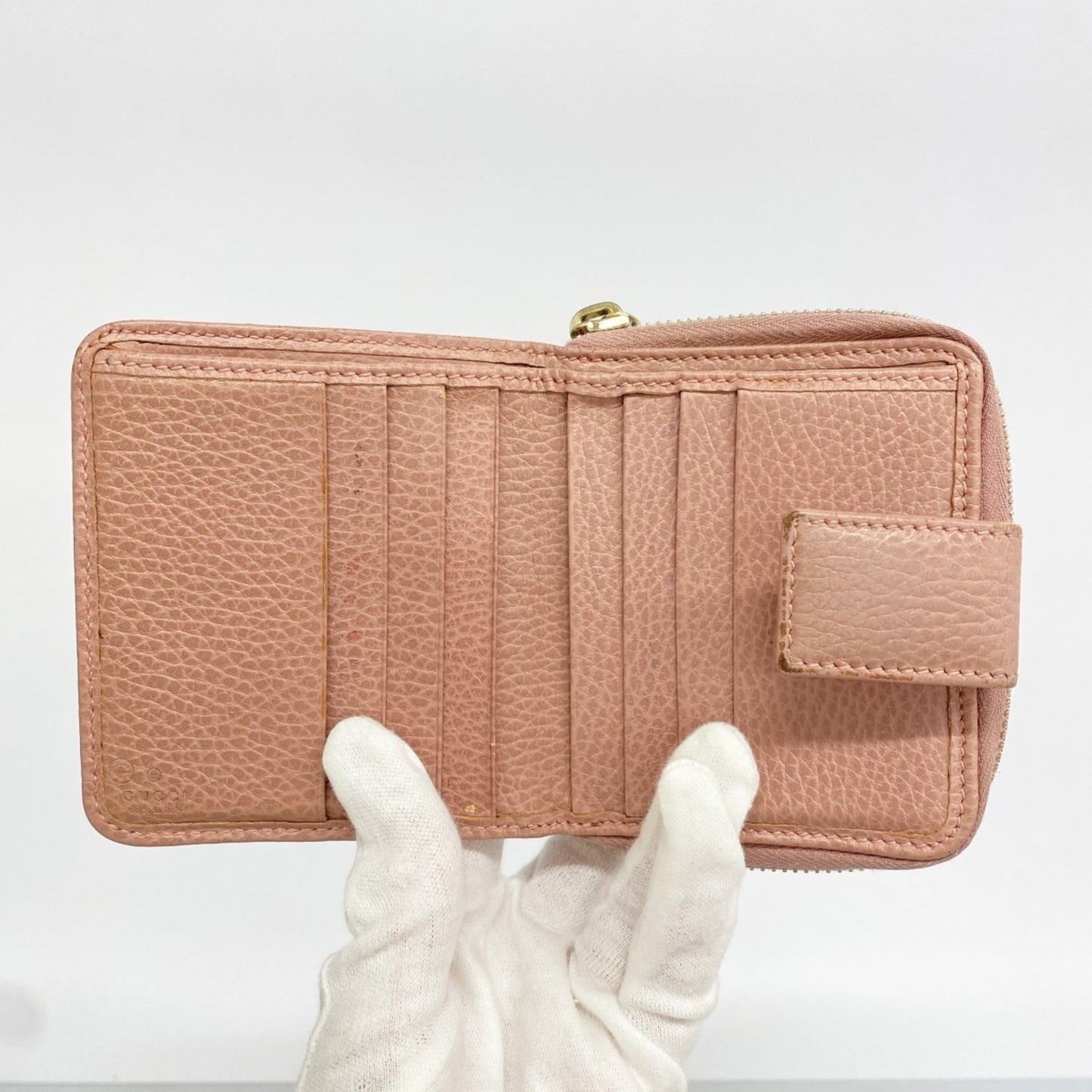 Gucci Beige Pink Canvas Wallet (Bi-Fold) ( )