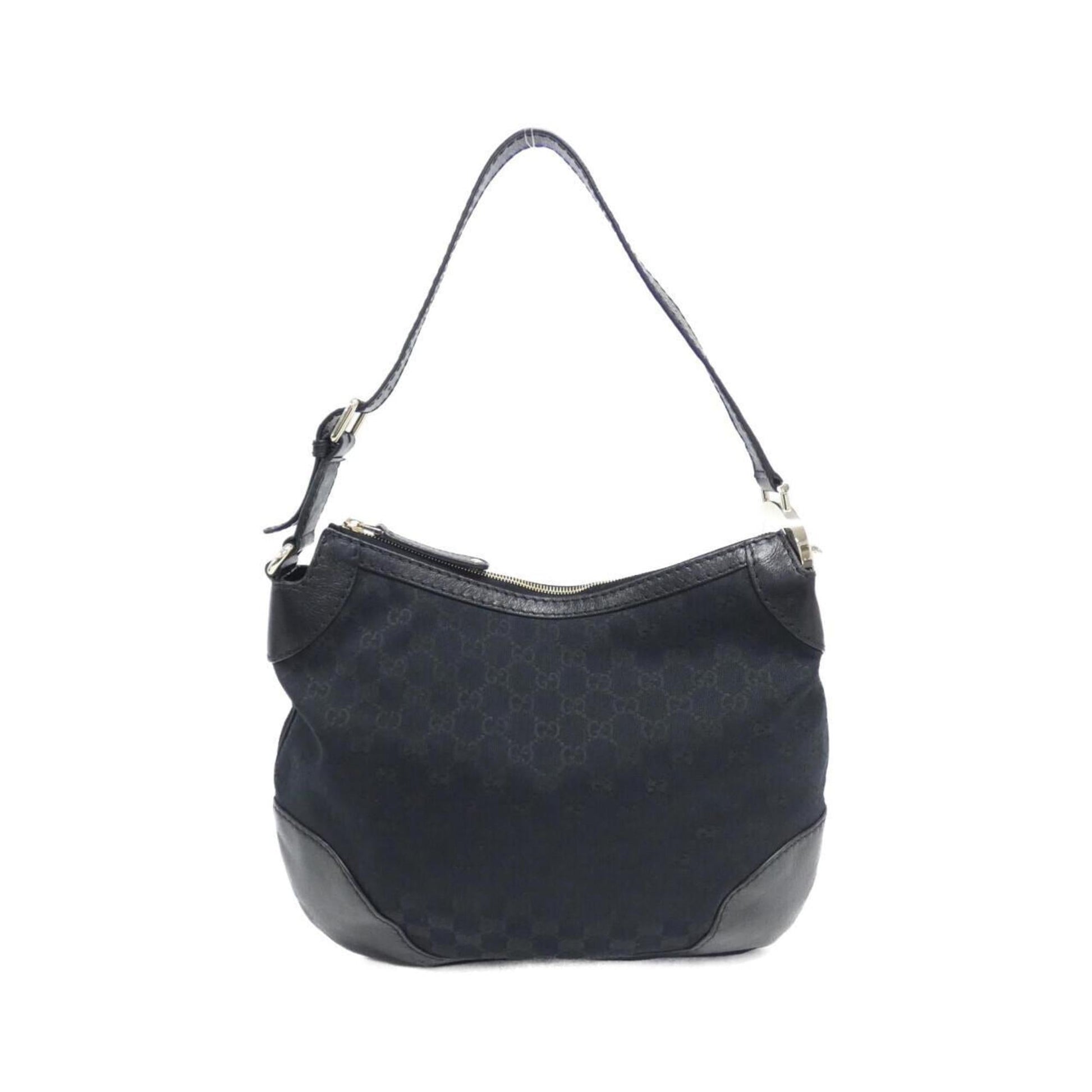 Gucci Leather Canvas Shoulder Bag