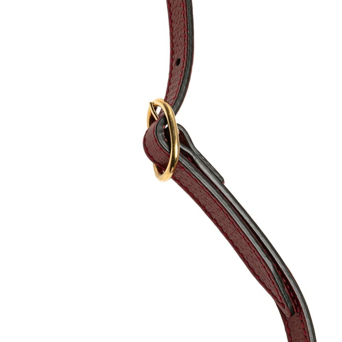 Gucci Brown Red Color Pvc Leather Shoulder Bag ( )