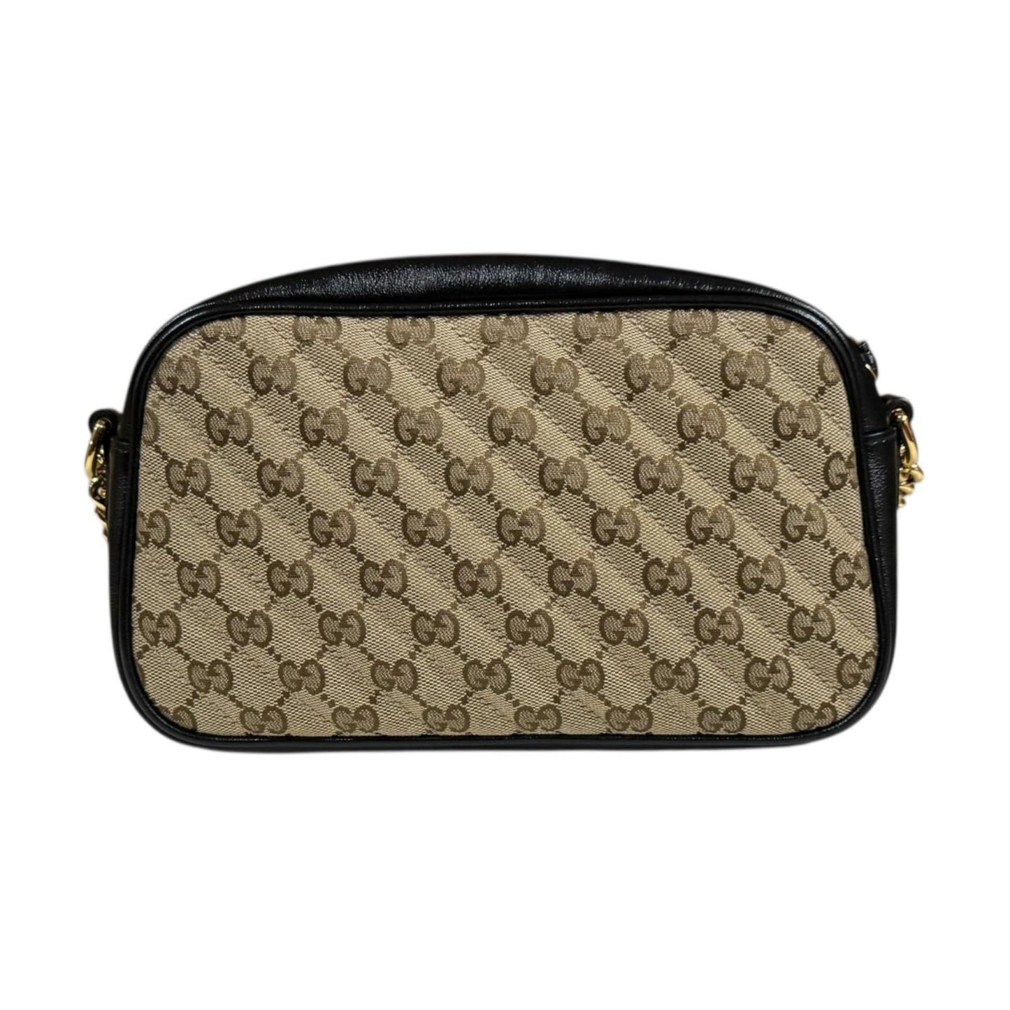 Gucci Black Brown Gg Canvas Shoulder Bag ( )