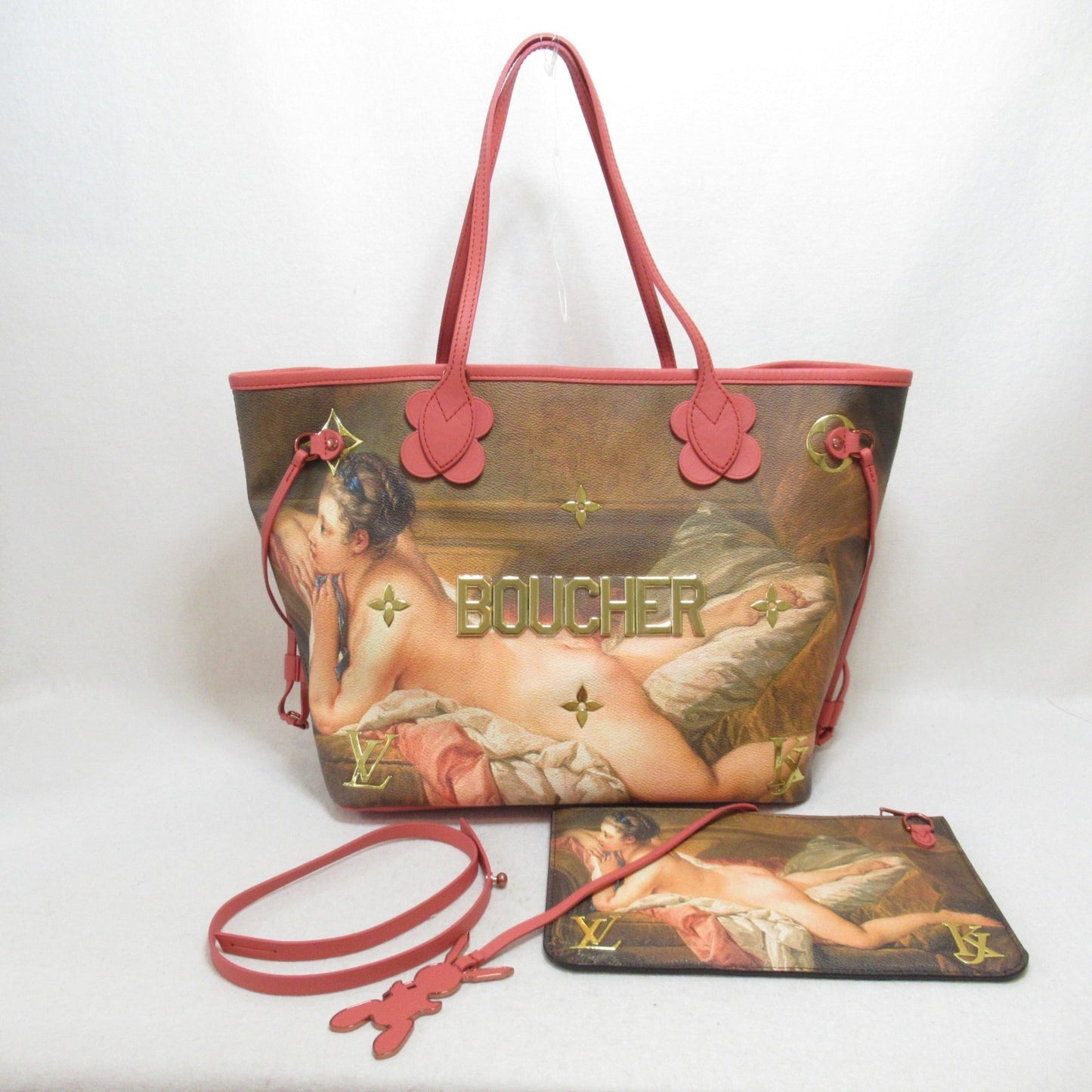 LOUIS VUITTON Neverfull MM Masters Collection Brown PVC coated canvas Boucher Tote