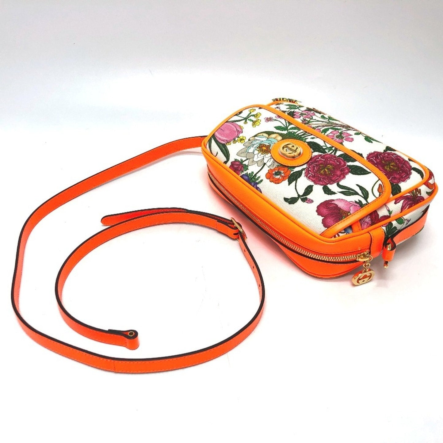 Gucci Multi-Color Canvas Leather Shoulder Bag ( )