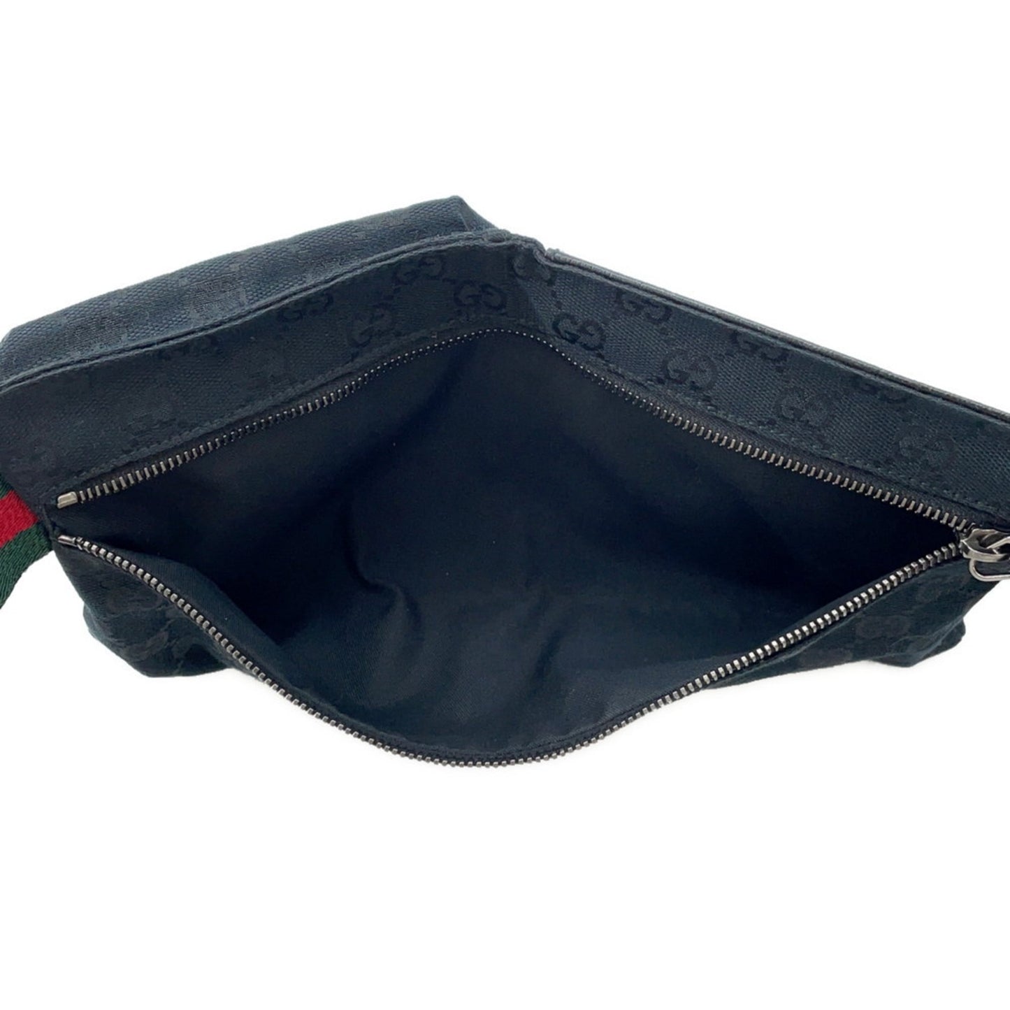 Gucci Sherry Line Black Gg Canvas Sling Bag ( )