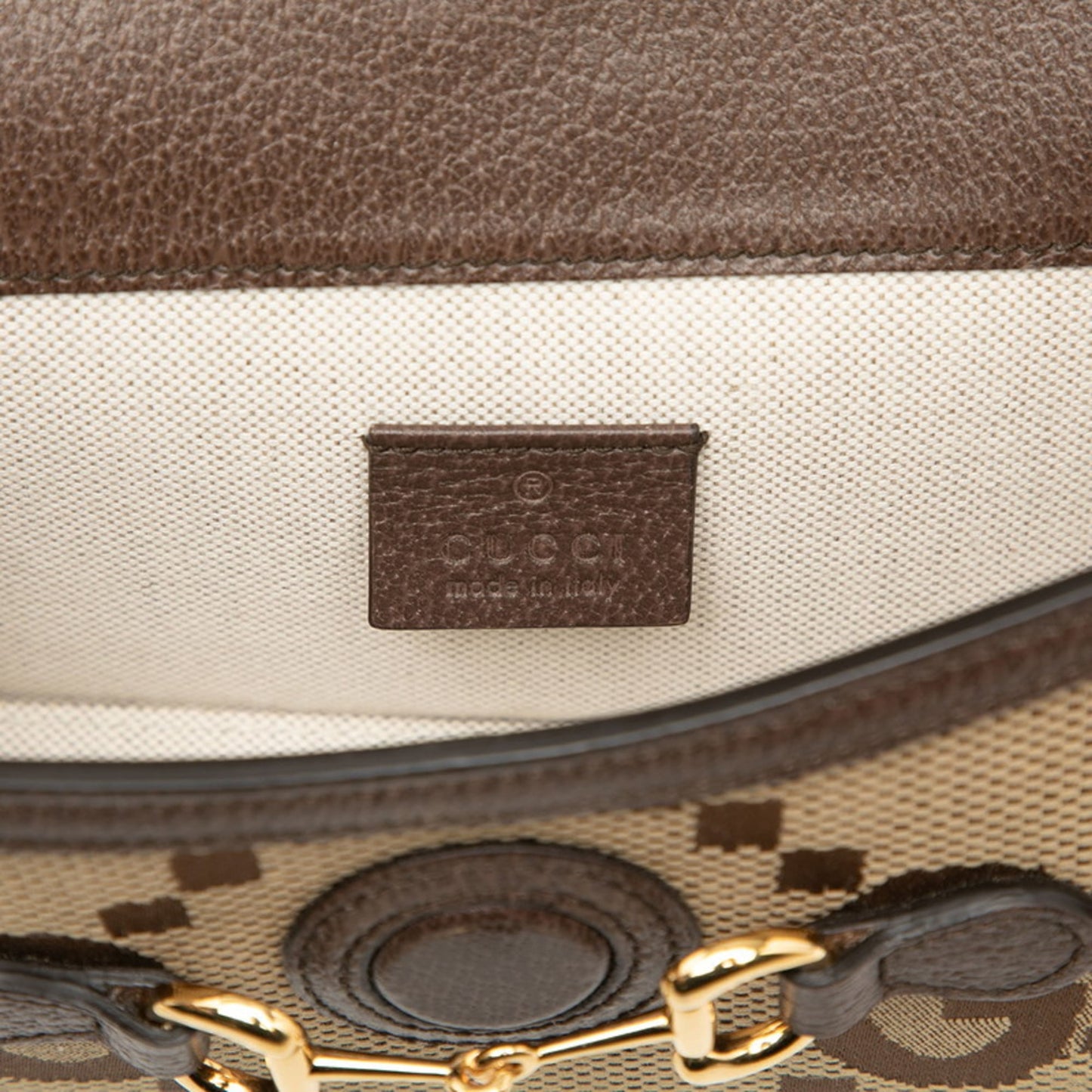 Gucci Brown Canvas Leather Shoulder Bag ( )