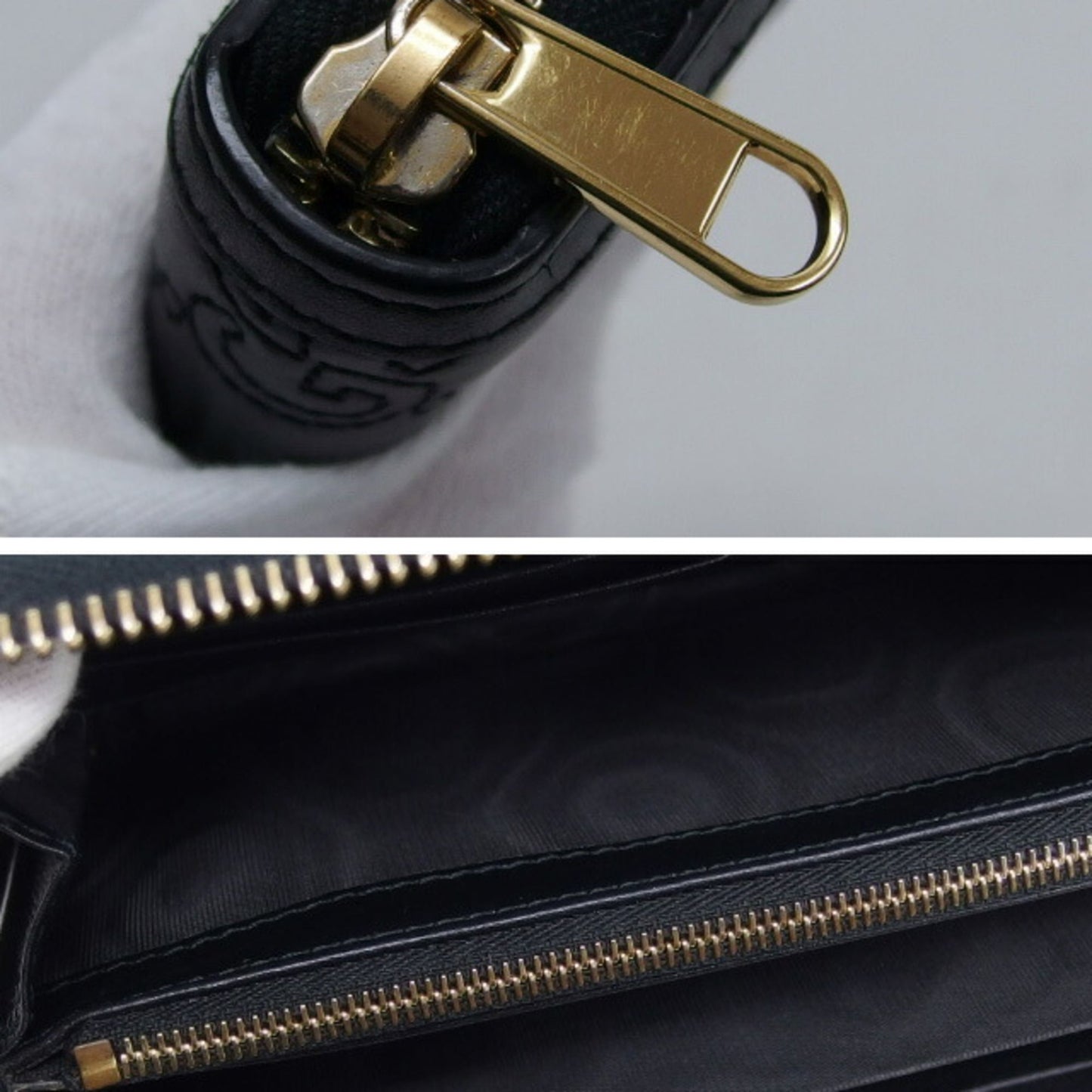 Gucci Black Leather Long Wallet (Bi-Fold) ( )