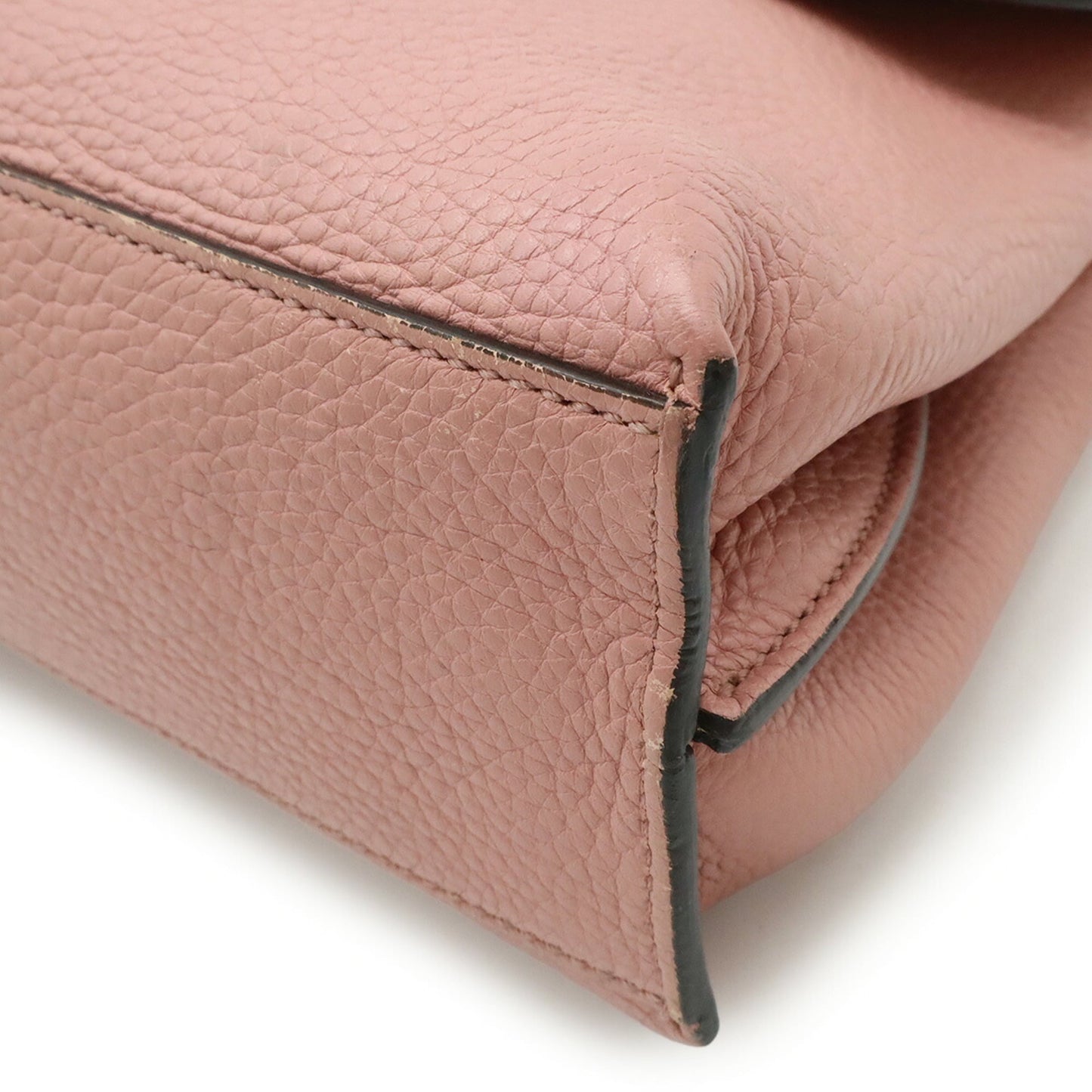 Gucci Pink Bamboo Leather Handbag Shoulder Bag ( )