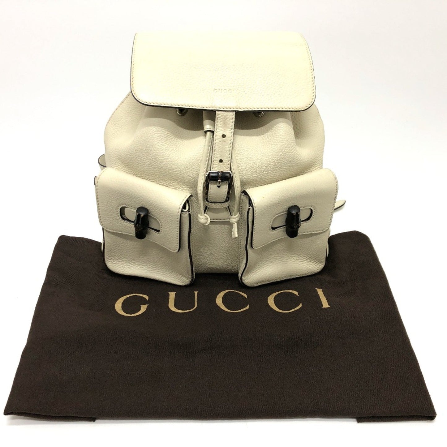 Gucci White Leather Backpack ( )