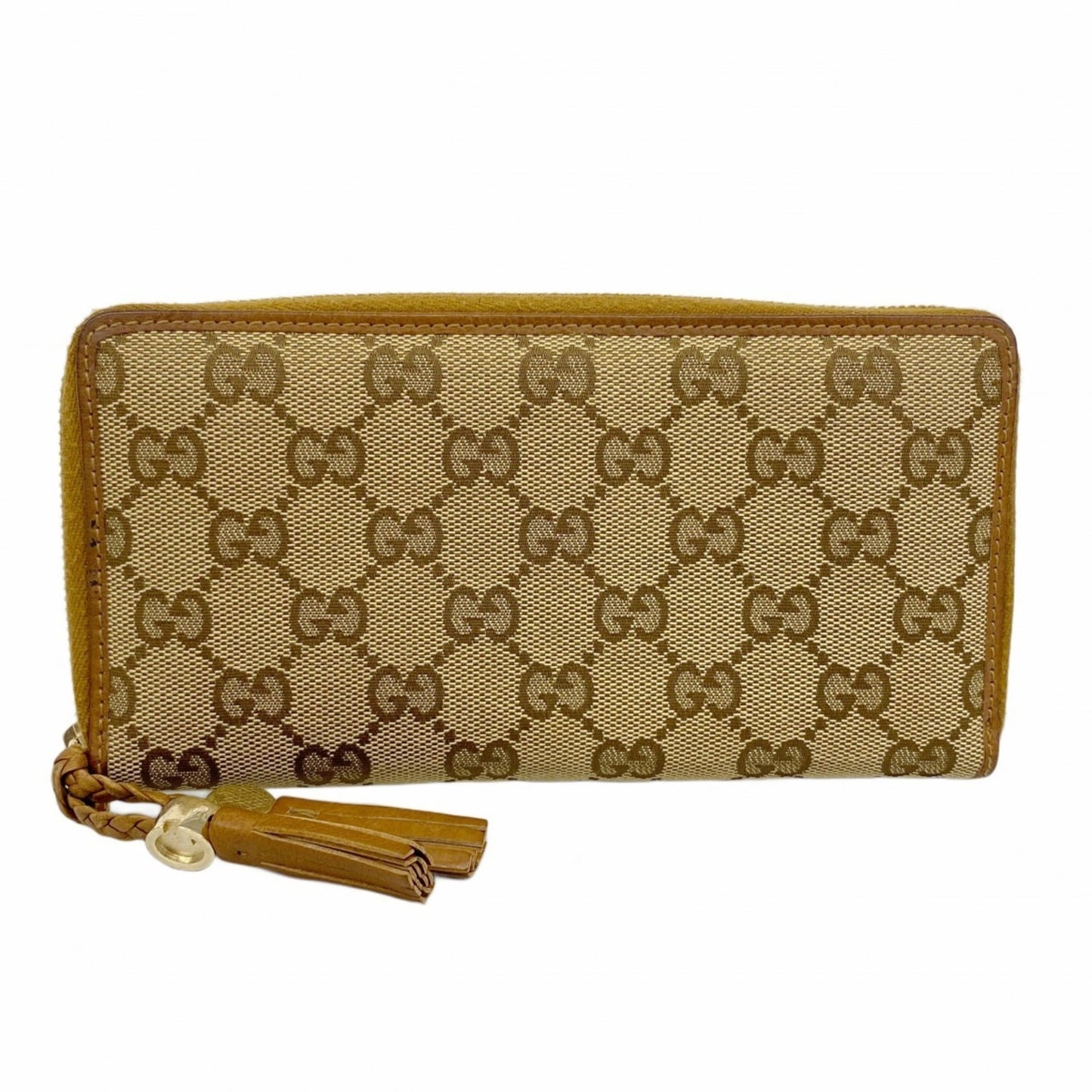 Gucci Brown Canvas Long Wallet (Bi-Fold) ( )