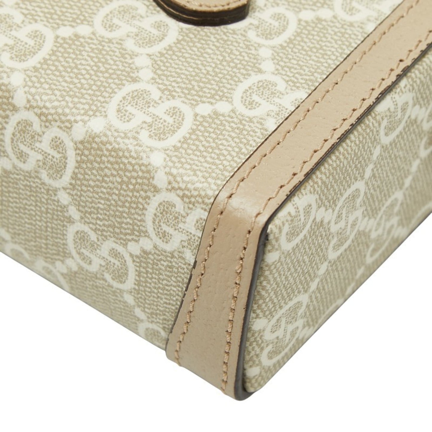 Gucci Beige White Pvc Leather Shoulder Bag ( )
