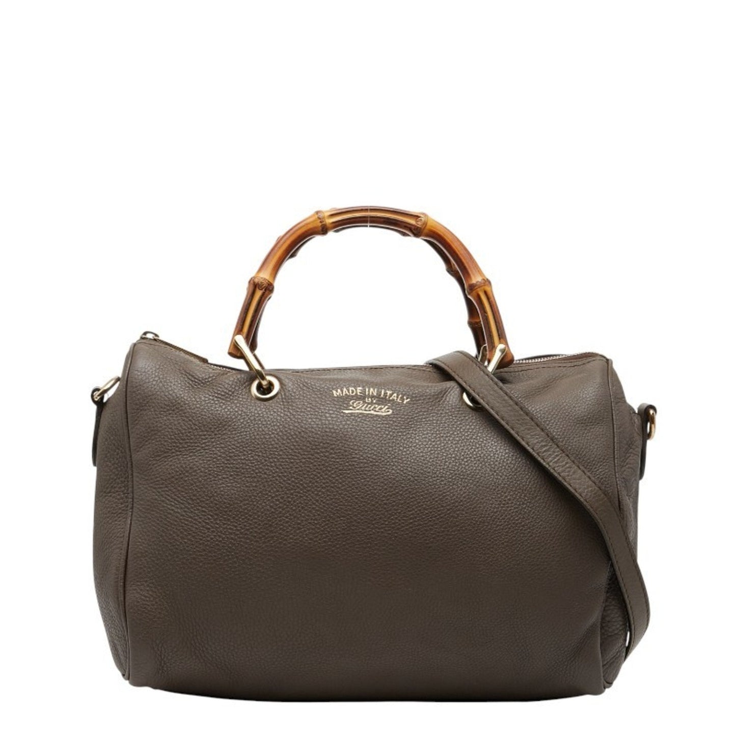 Gucci Brown Leather Handbag Shoulder Bag ( )