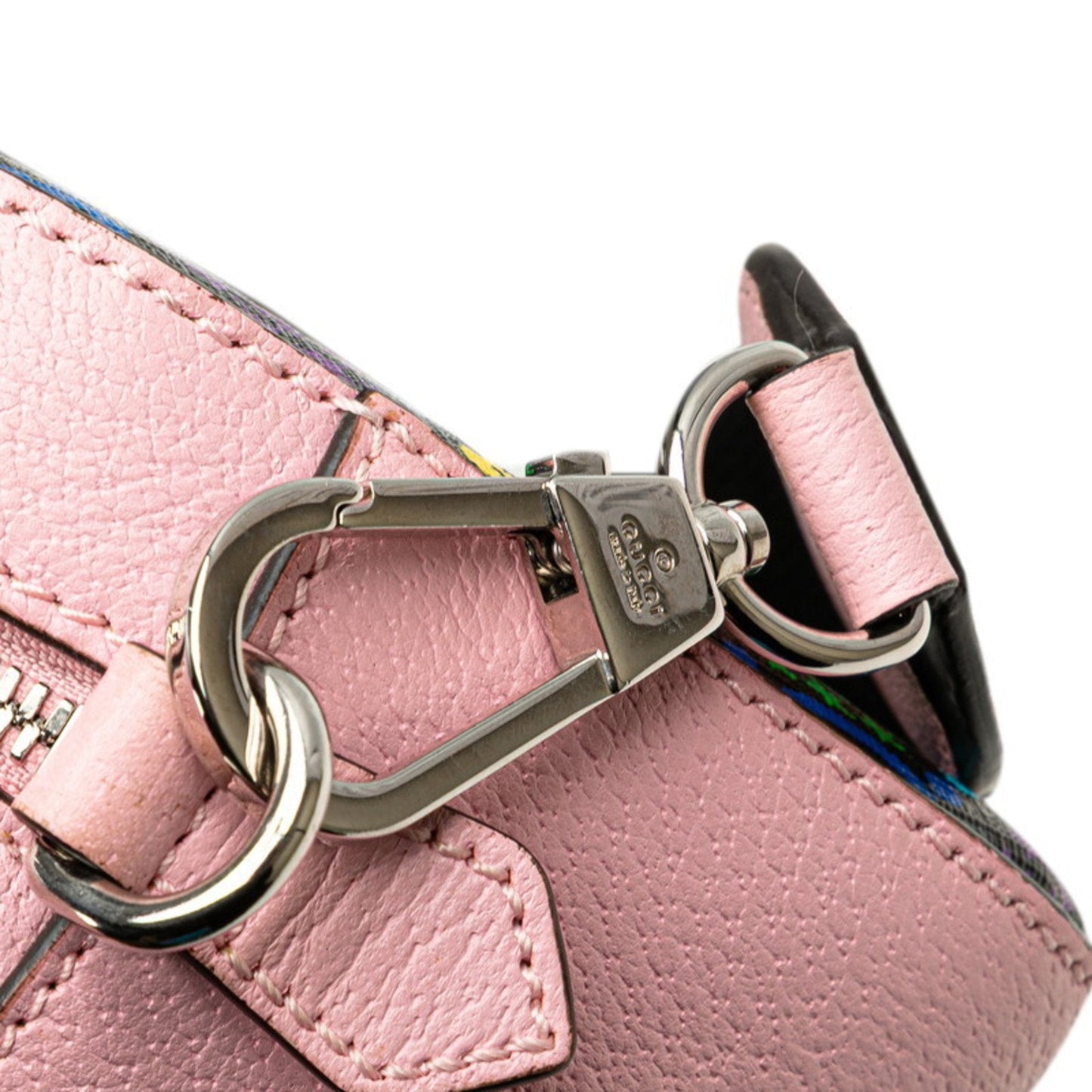 Gucci Black Multi-Color Pink Pvc Leather Shoulder Bag ( )