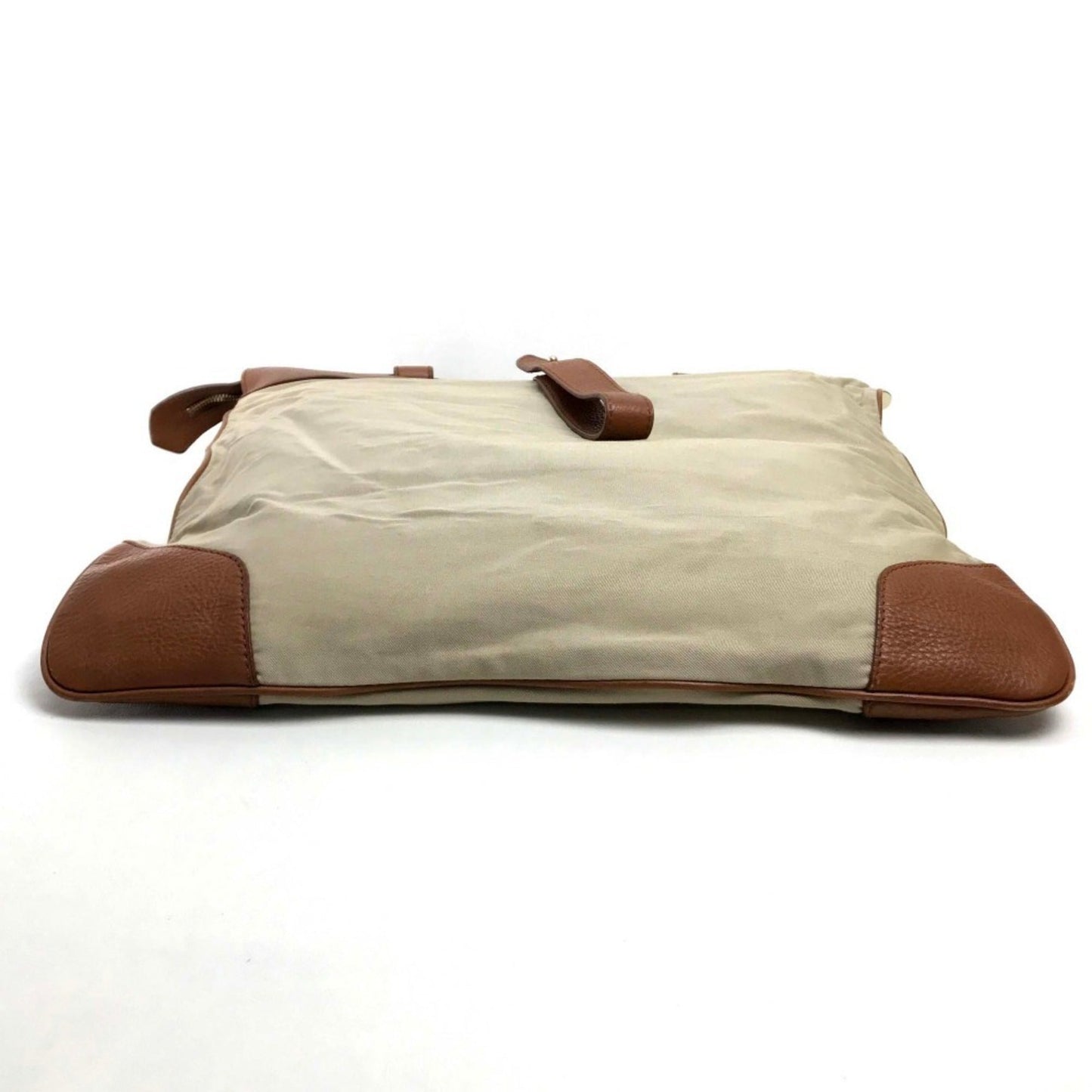 Burberry Beige Brown Canvas Leather Tote Bag ( )