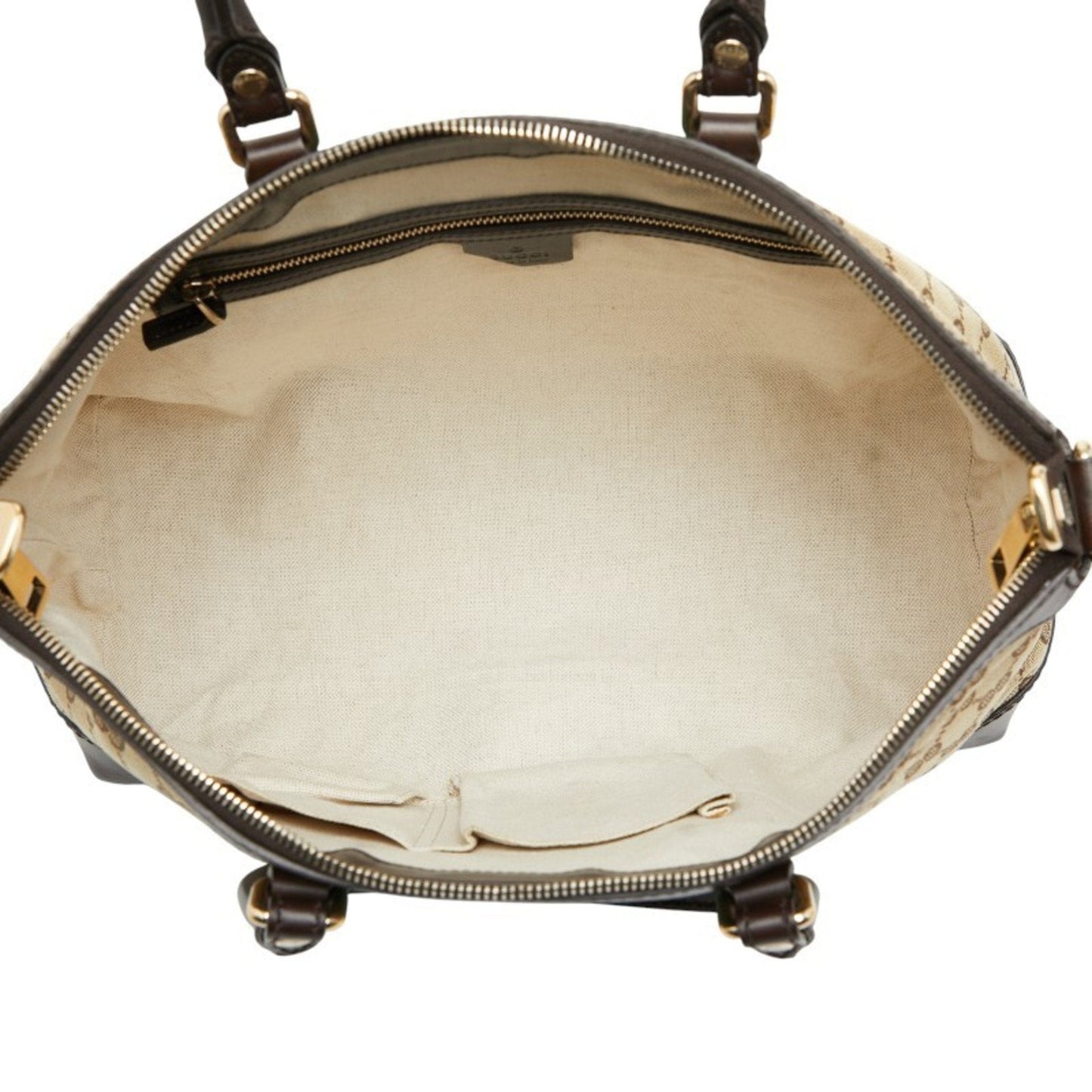 Gucci Beige Multi-Color Canvas Leather Handbag Shoulder Bag ( )