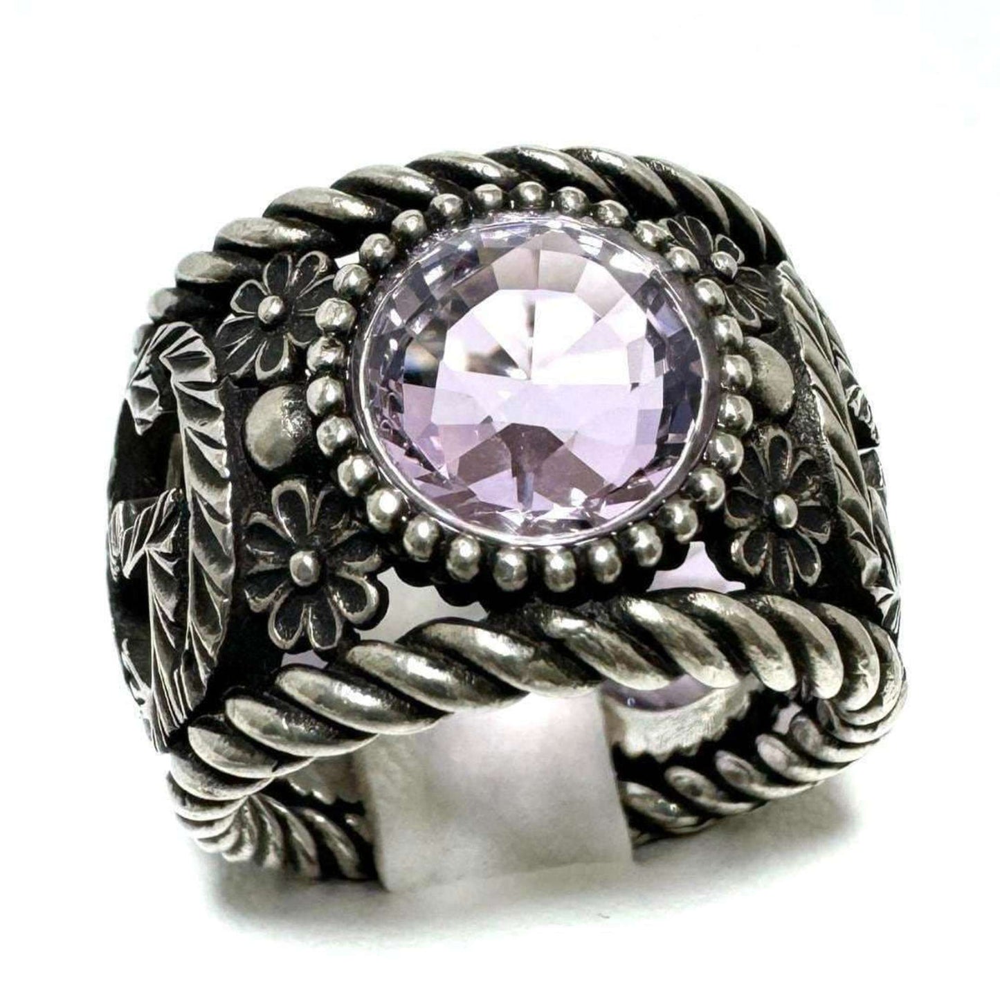 Gucci Silver Rhinestone Silver 925 Band Ring ( )