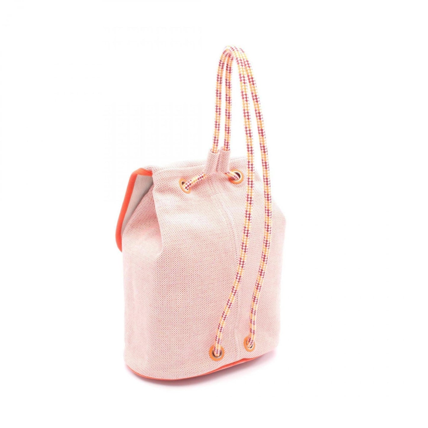 Hermes Multi-Color Orange Toile Chevron Canvas Backpack ( )