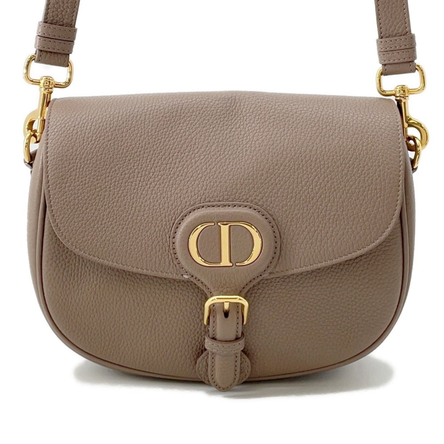 Christian Dior Grayish Leather Shoulder Bag ()