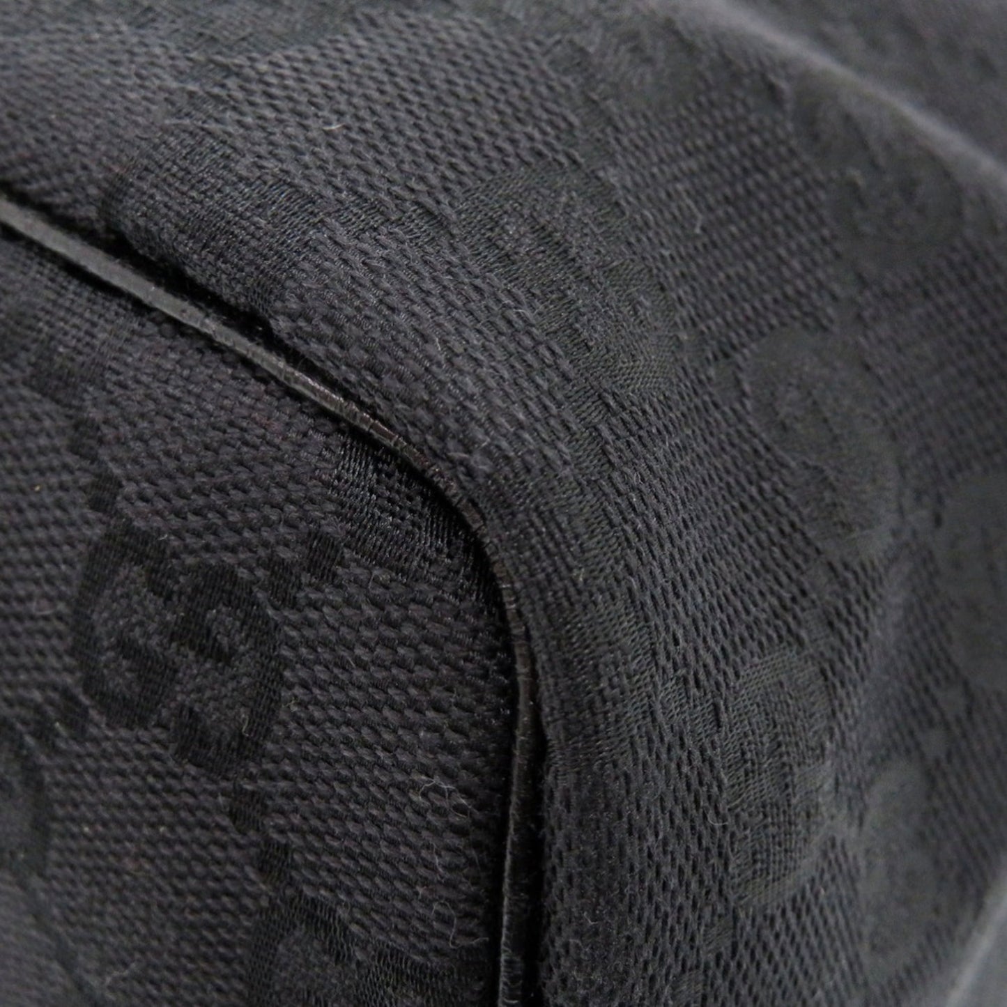 Gucci Black Gg Canvas Pouch Vanity Bag ( )