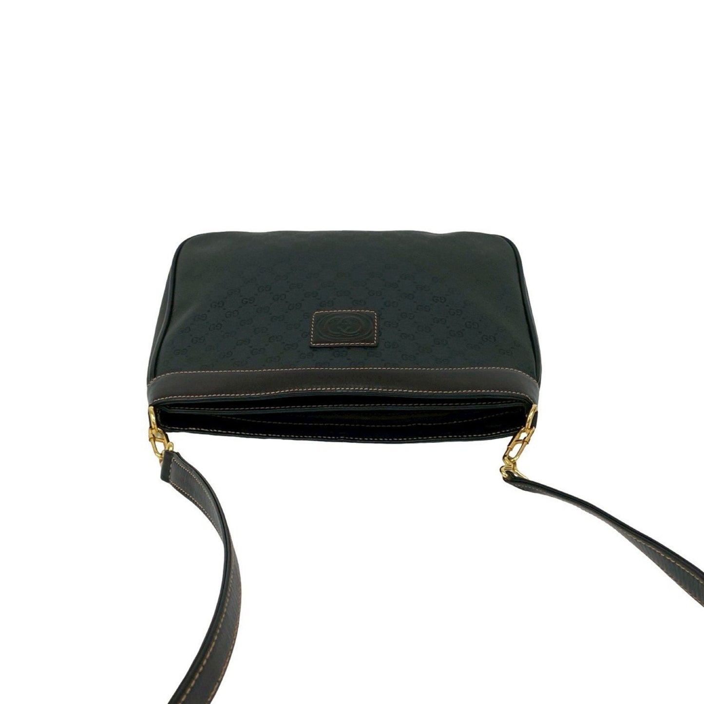 Gucci Black Leather Pvc Pochette Shoulder Bag ( )