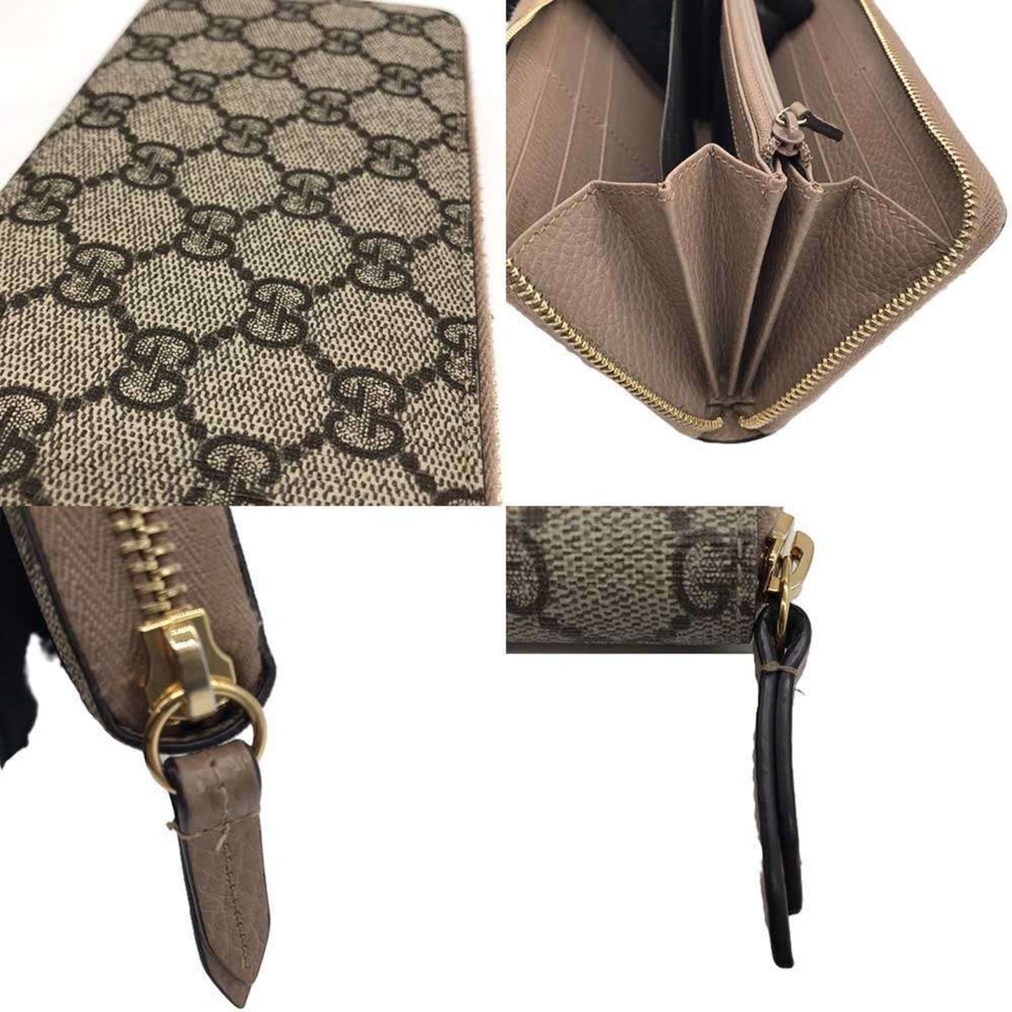 Gucci Beige Gg Supreme Long Wallet (Bi-Fold) ( )