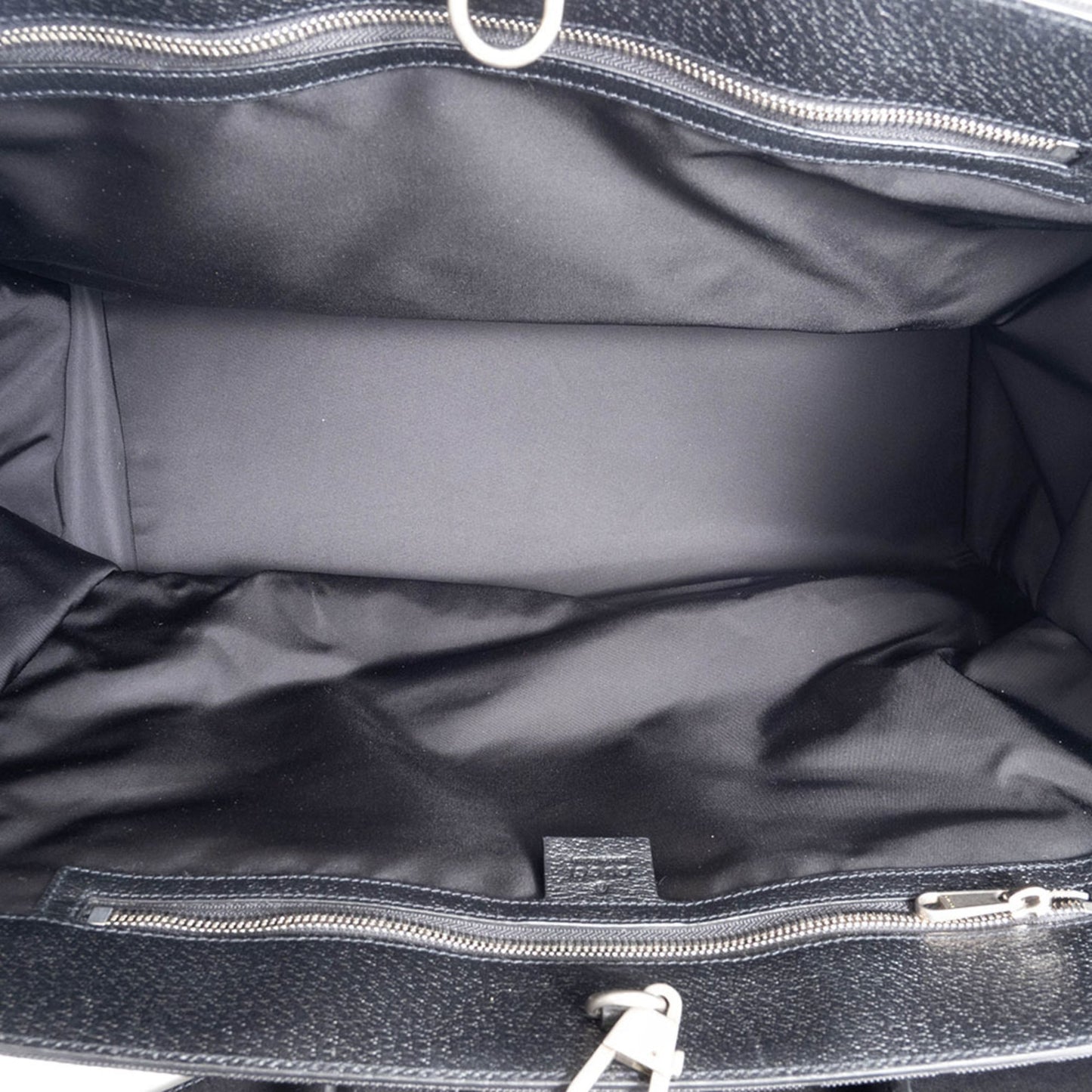Gucci Black Nylon Leather Tote Bag ( )