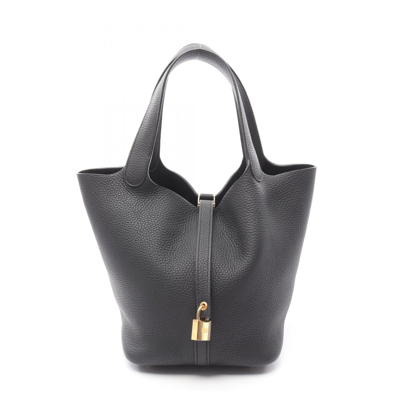 Hermes Picotin Black Taurillon Clemence Leather Handbag ( )