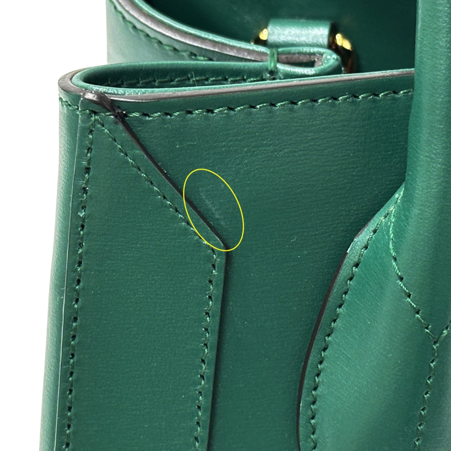 Gucci Green Leather Handbag Shoulder Bag ( )