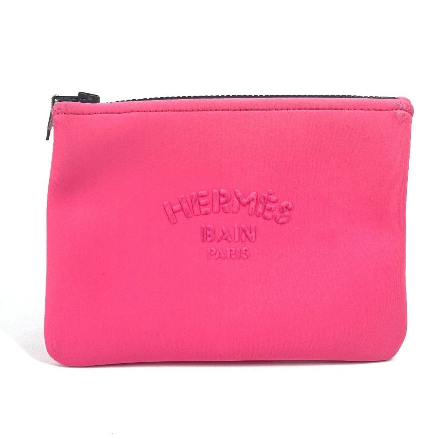 Hermes Pink Polyamide Clutch Bag ( )