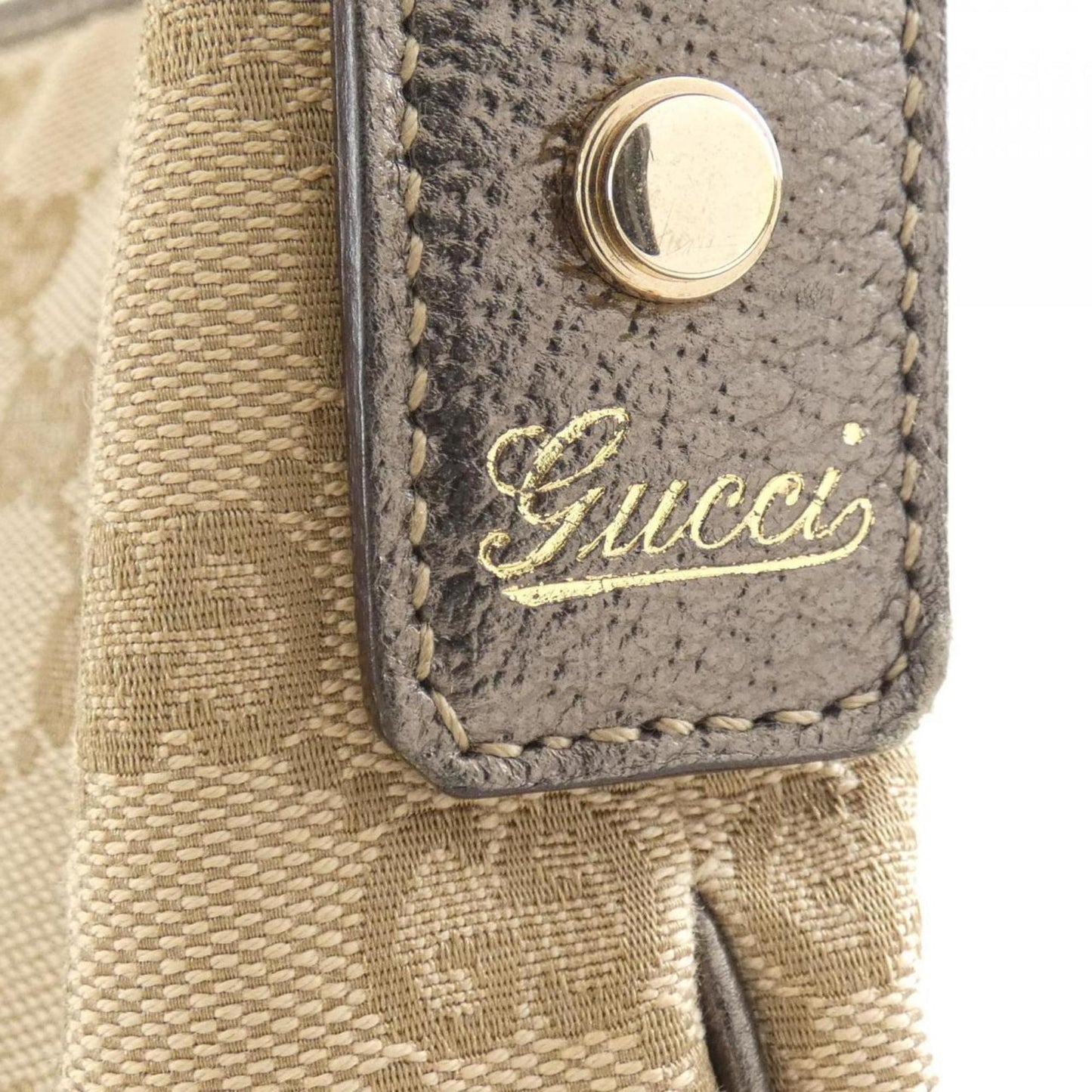 Gucci Leather Canvas Shoulder Bag