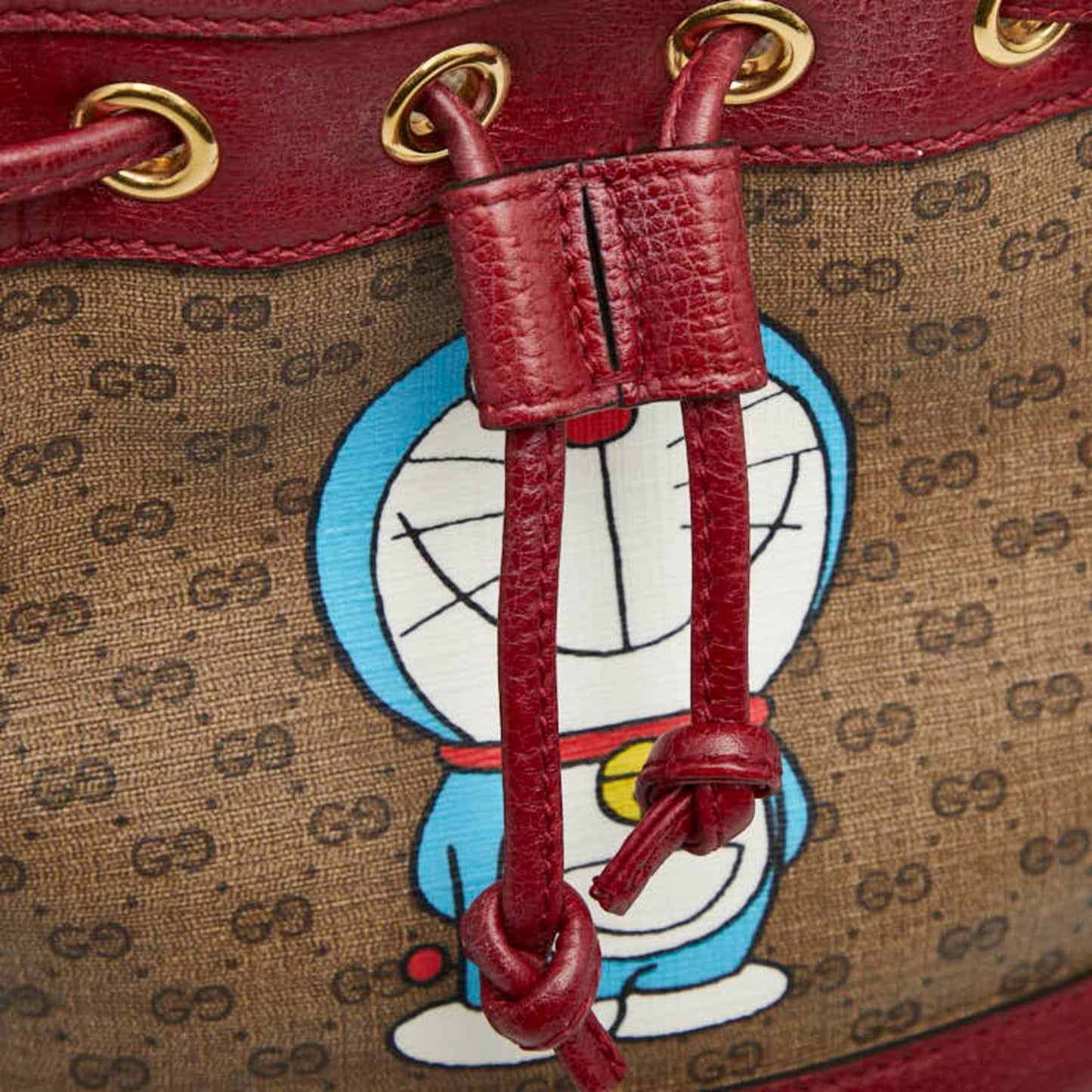 Gucci Beige Red Color Pvc Leather Shoulder Bag ( )