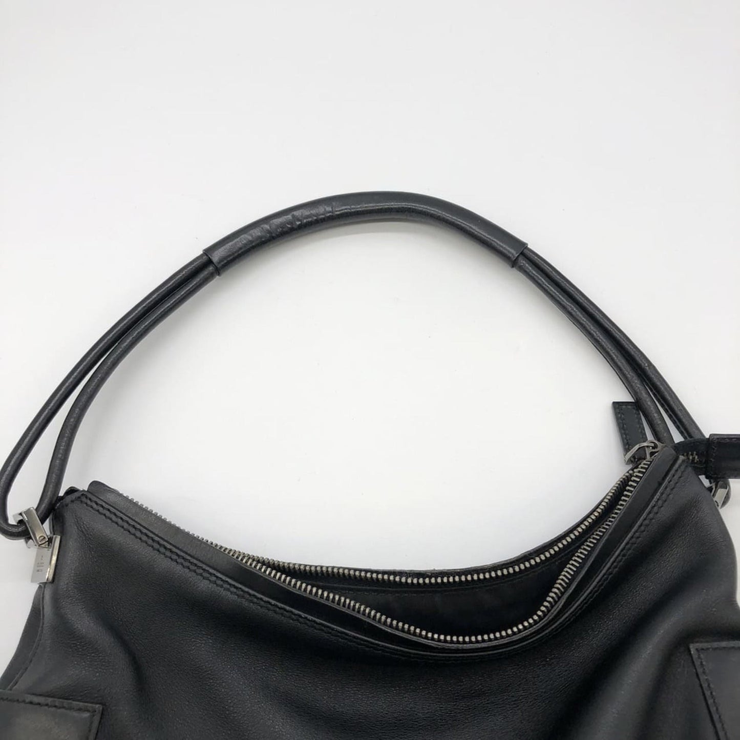 Gucci Black Leather Handbag Shoulder Bag ( )