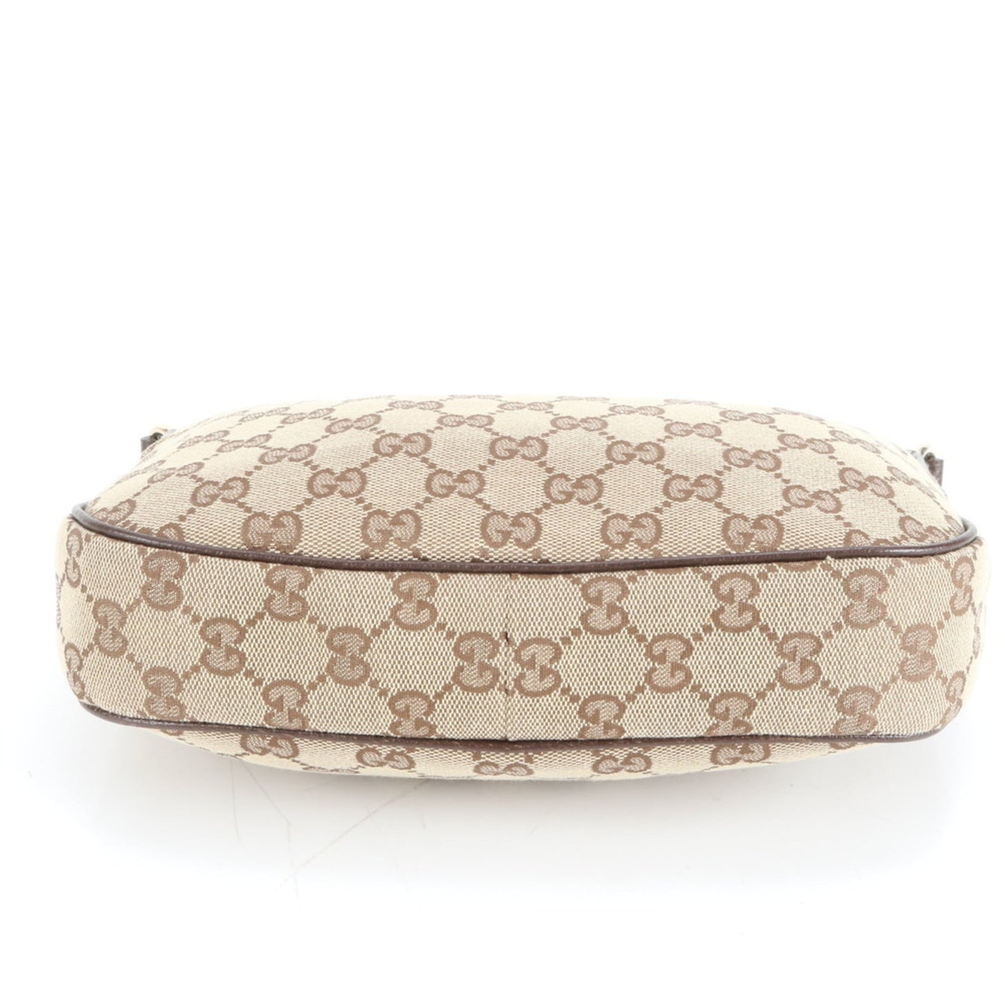 Gucci Brown Leather Canvas Shoulder Bag ( )