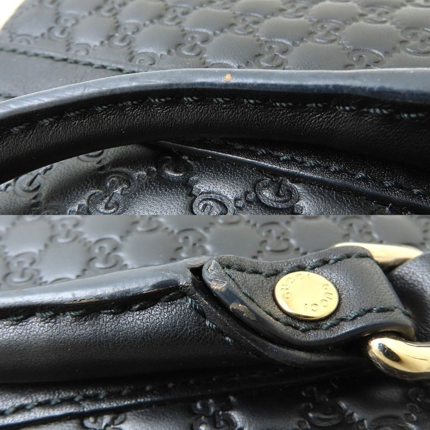 Gucci Black Leather Handbag ( )