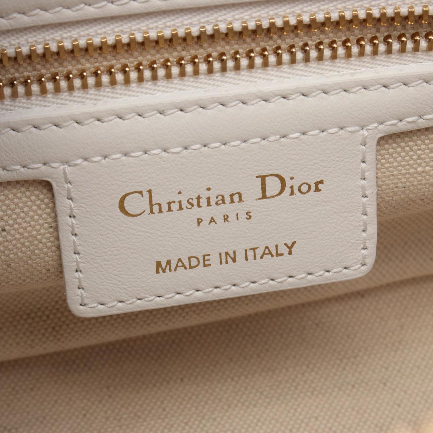 Christian Dior Pink White Leather Handbag ()