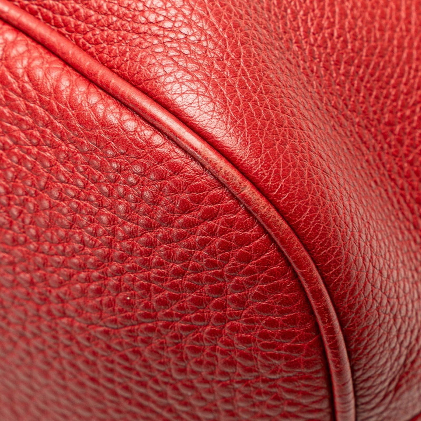 Gucci Red Color Leather Handbag Shoulder Bag ( )