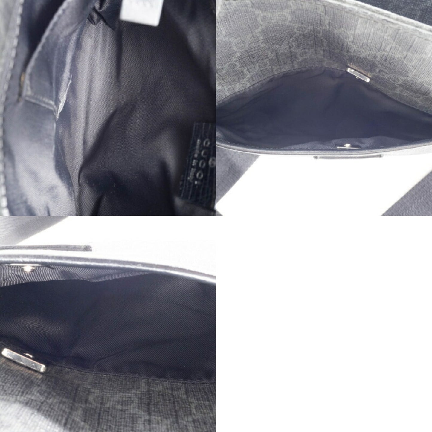Gucci Gray Gg Supreme Leather Shoulder Bag ( )