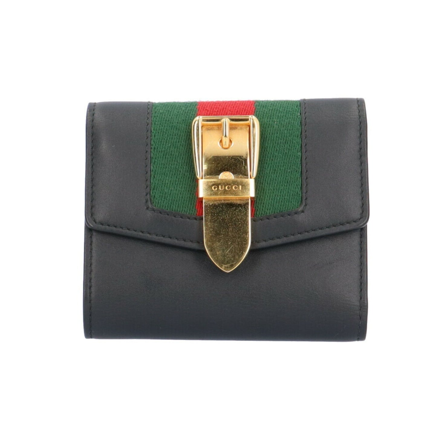 Gucci Black Leather Wallet (Tri-Fold) ( )