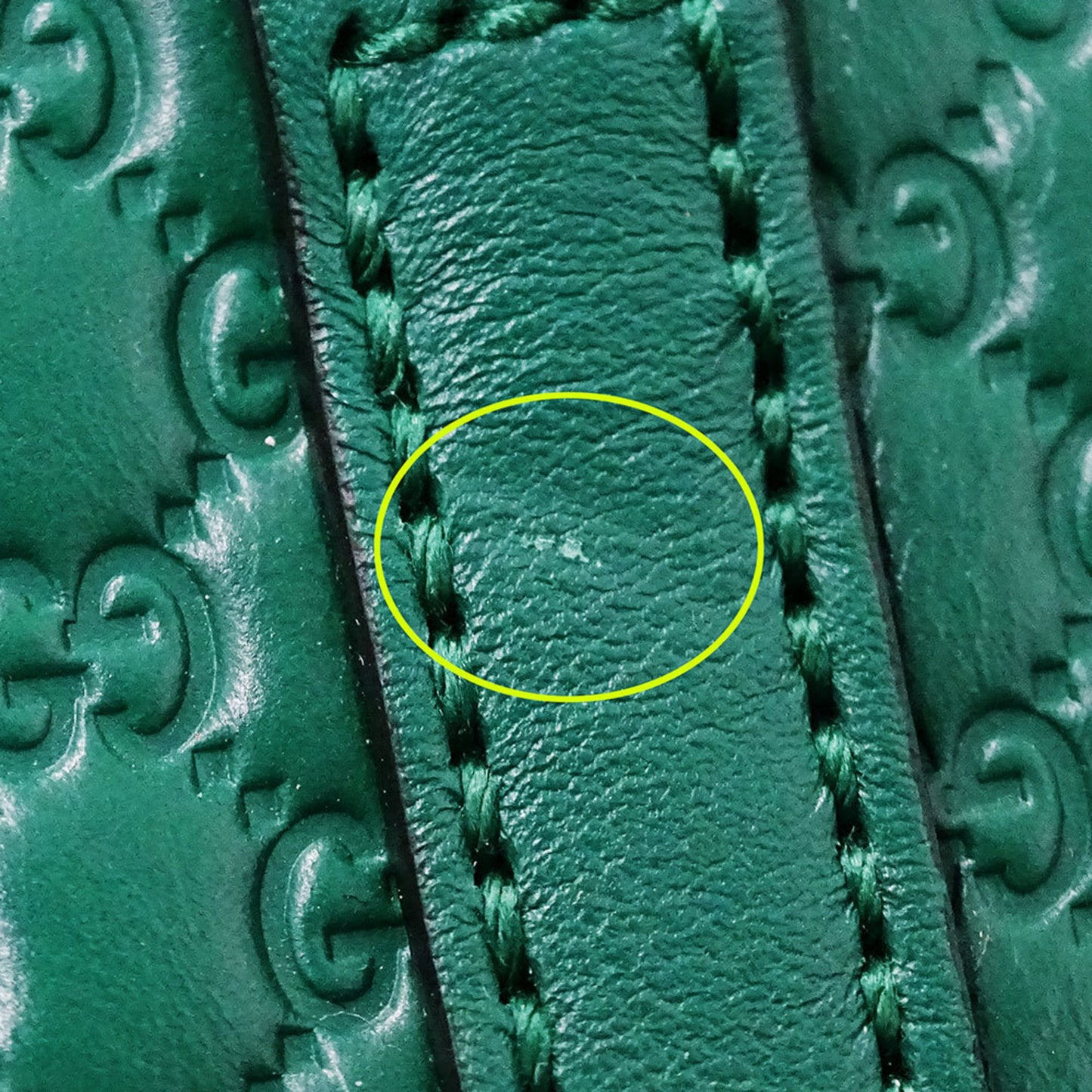 Gucci Green Leather Handbag Shoulder Bag ( )