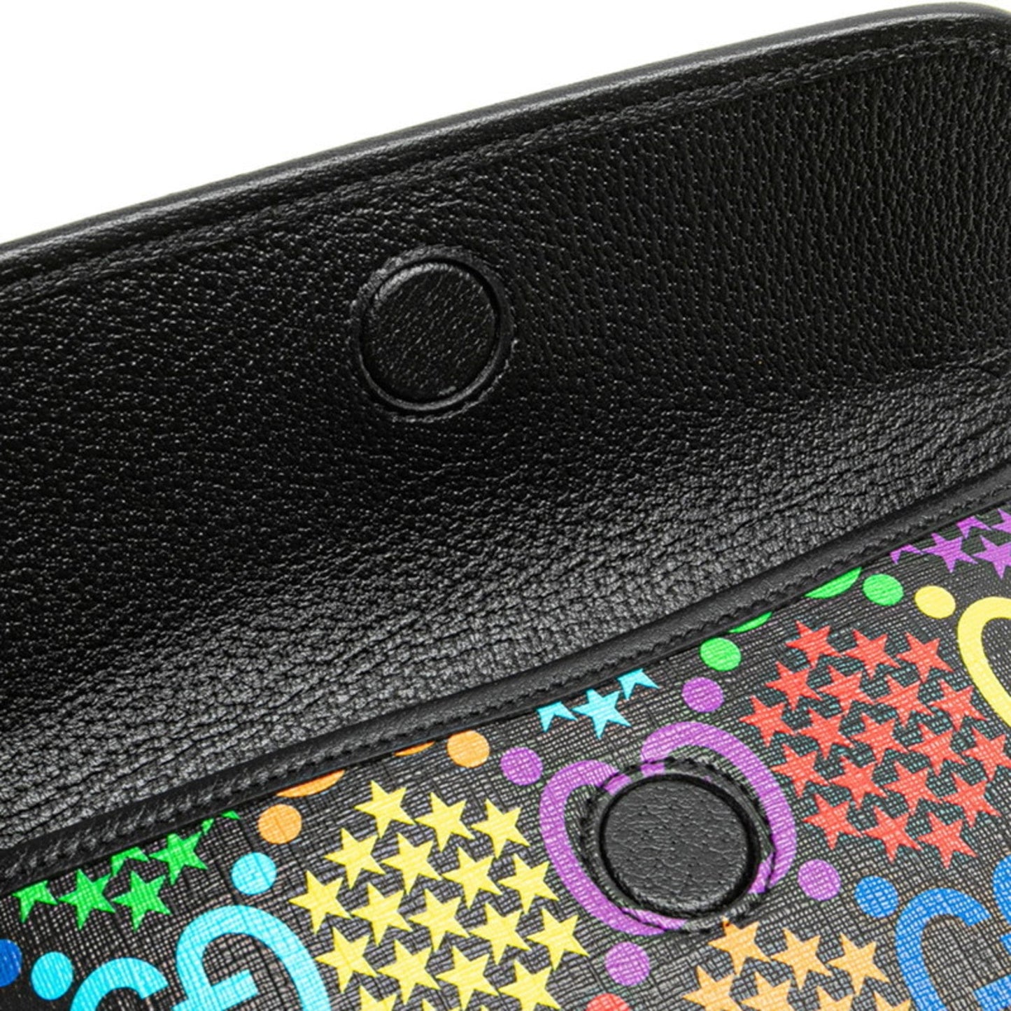 Gucci Black Multi-Color Pvc Leather Sling Bag ( )