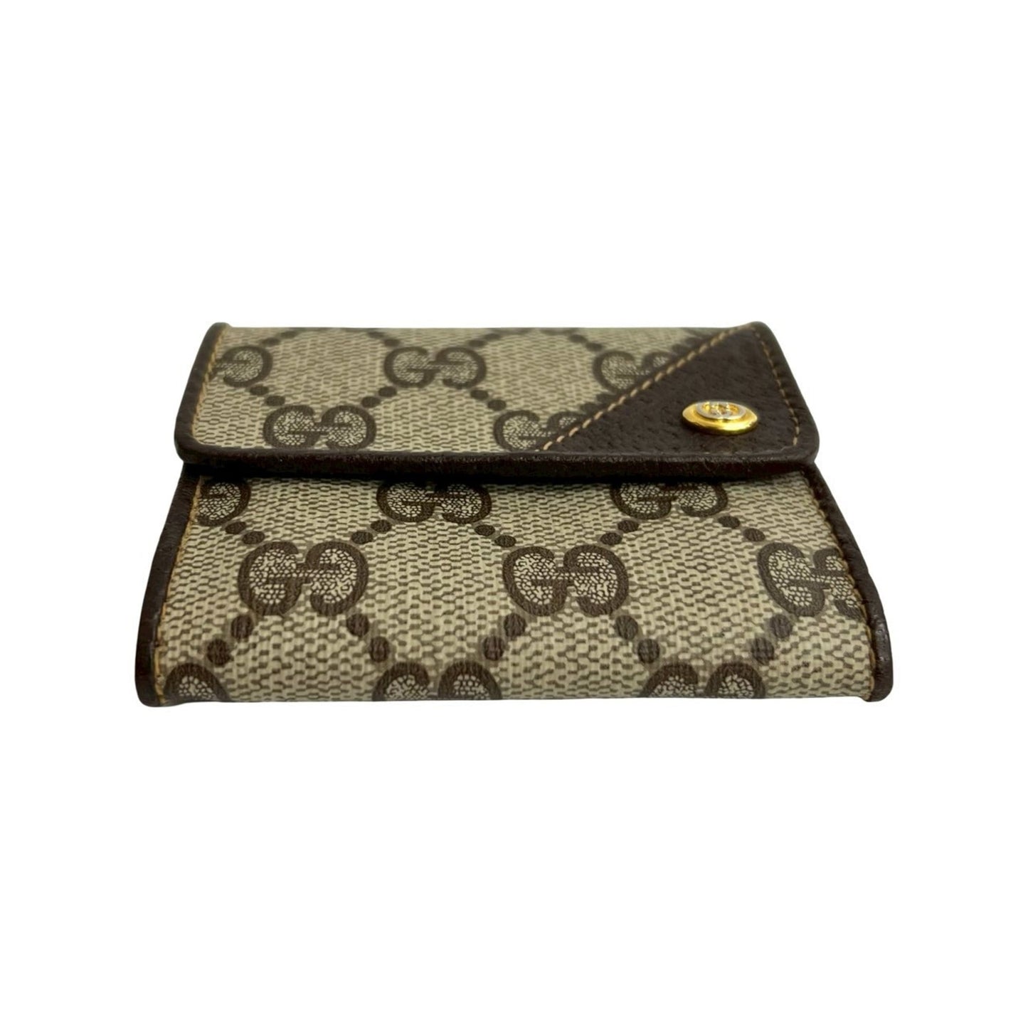 Gucci Brown Leather Pvc Coin Purse/Coin Case ( )