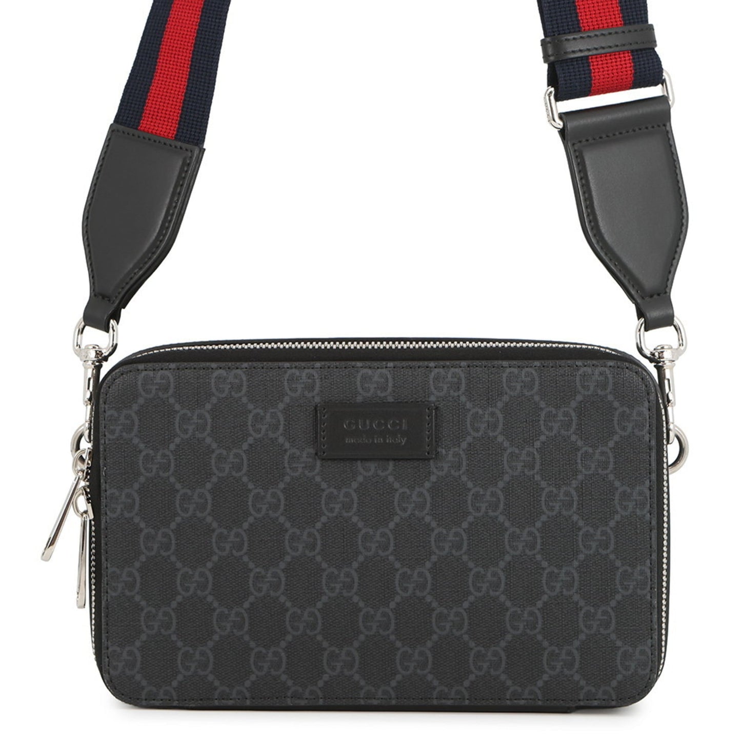 Gucci Black Gg Supreme Leather Shoulder Bag ( )