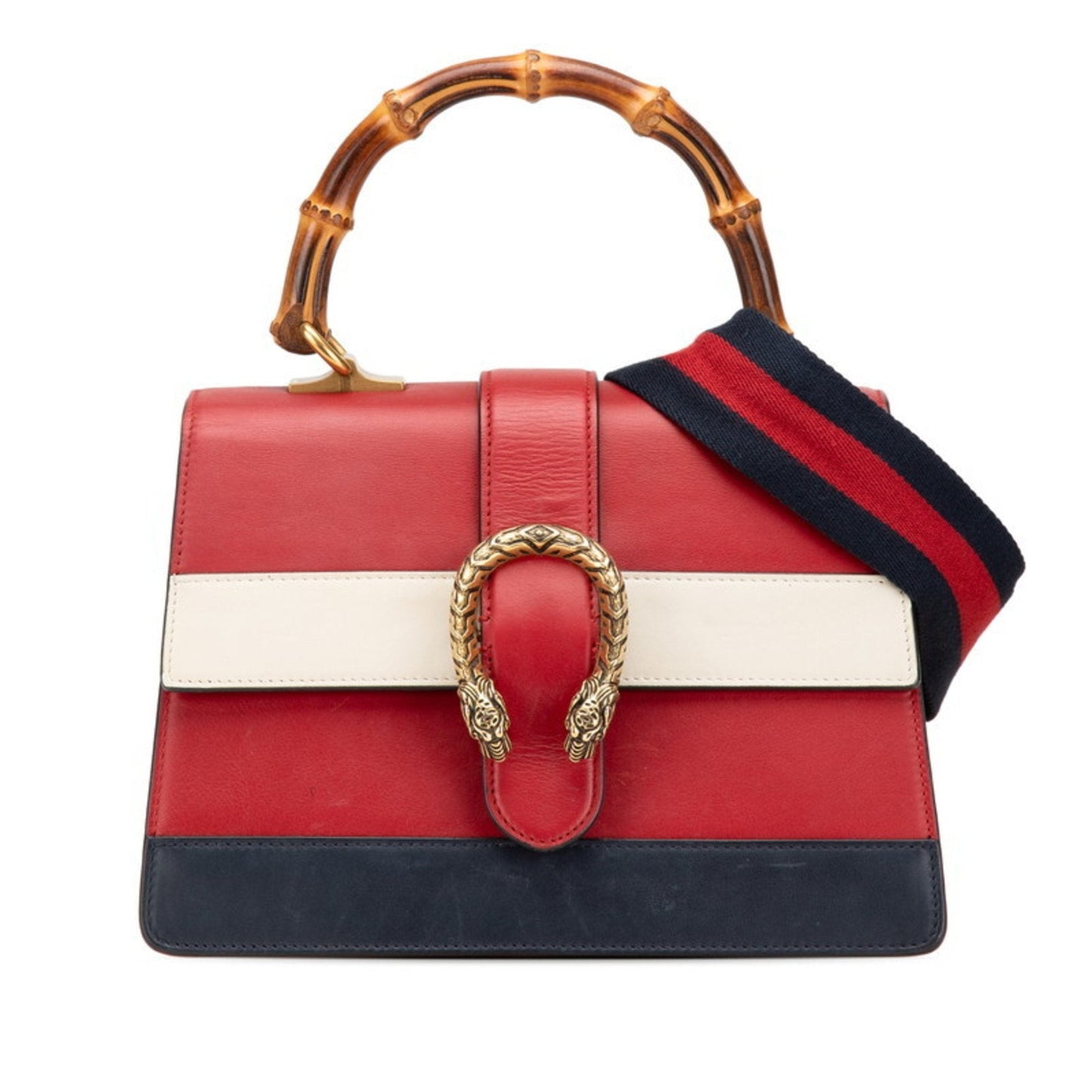 Gucci Red Color Leather Handbag Shoulder Bag ( )